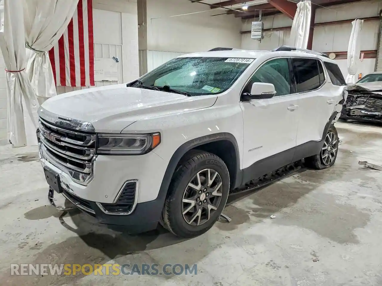 1 Photograph of a damaged car 1GKKNKLS1MZ103923 GMC ACADIA 2021