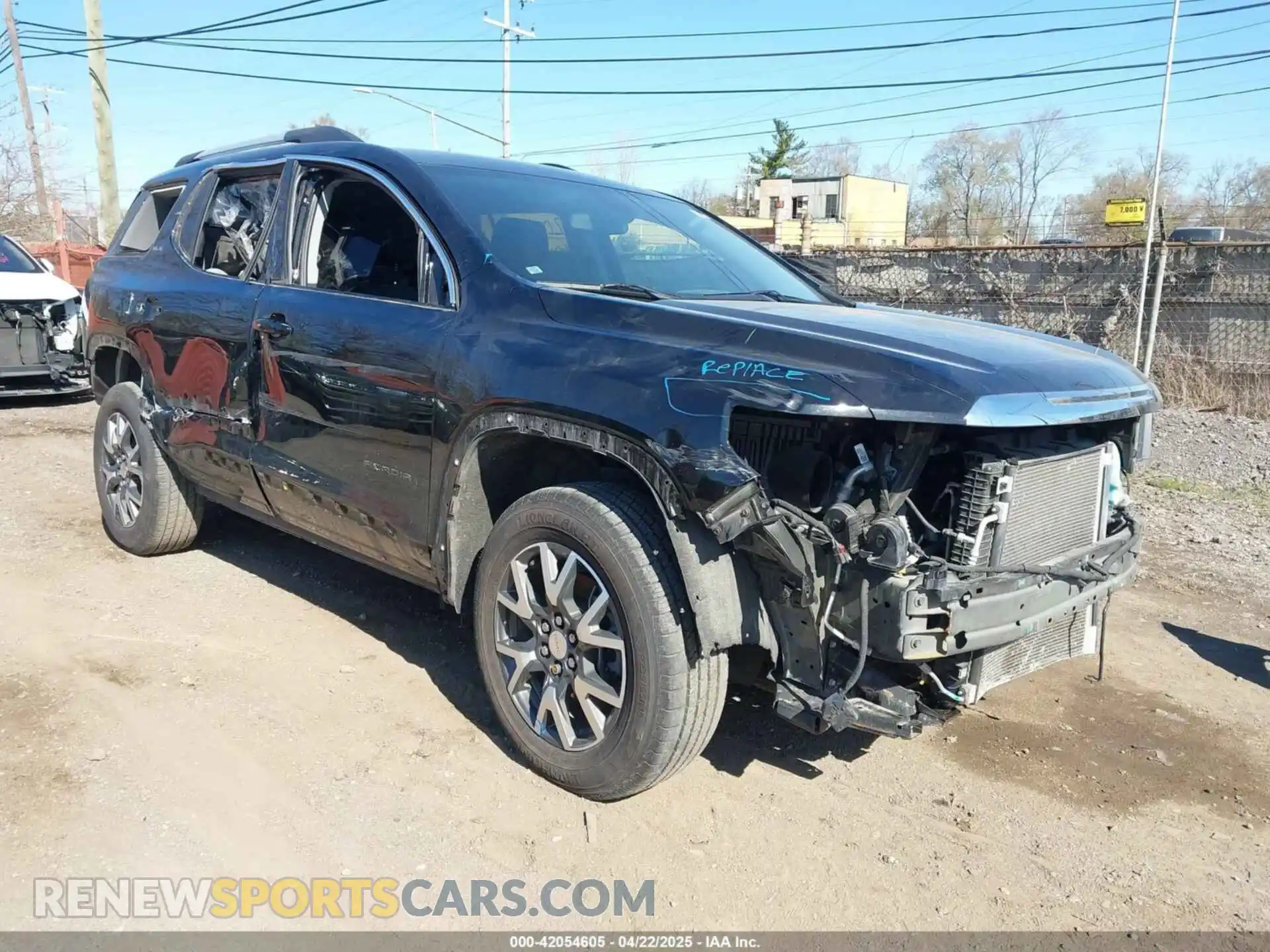 1 Photograph of a damaged car 1GKKNKLS2MZ189050 GMC ACADIA 2021
