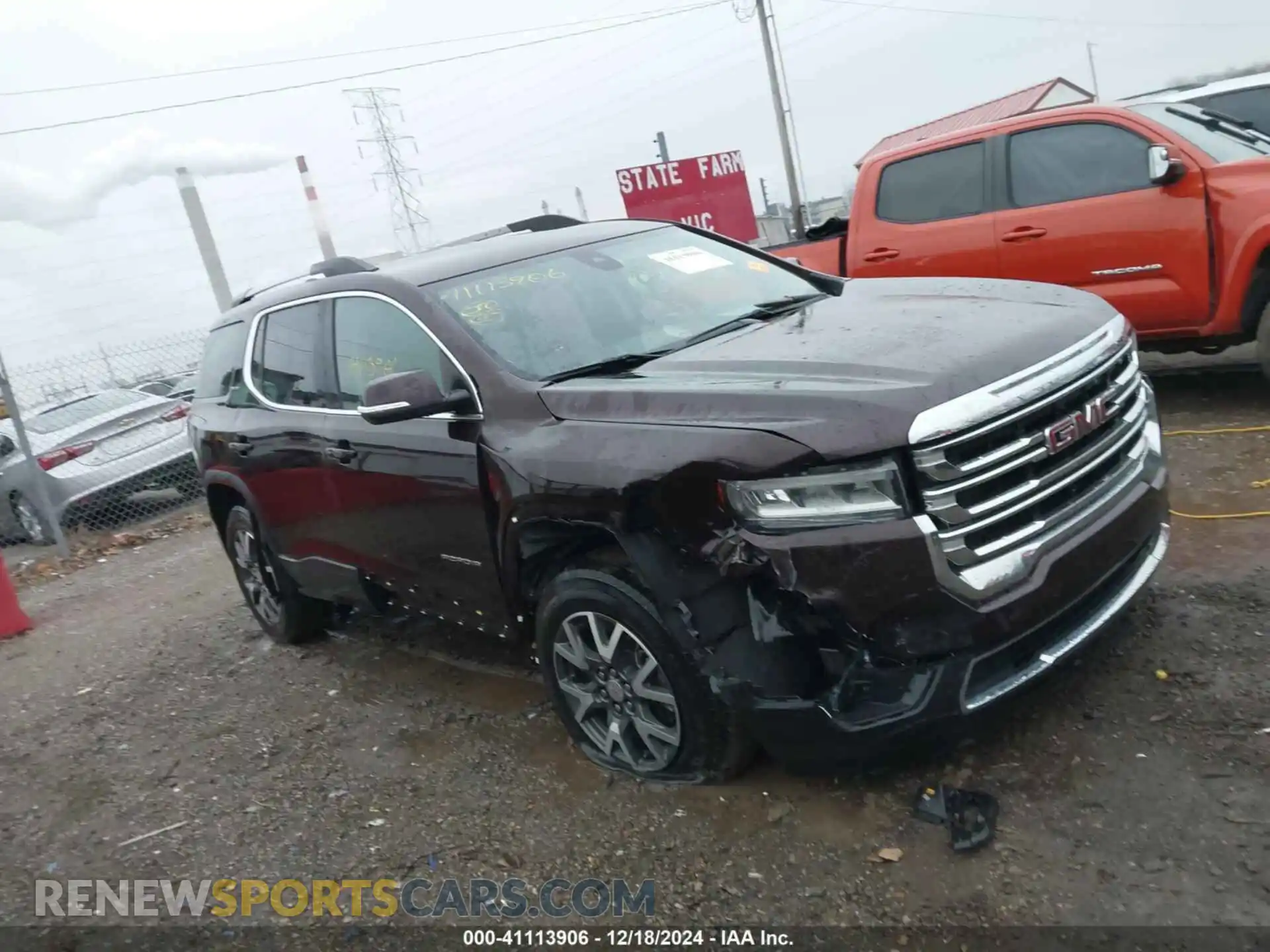 1 Photograph of a damaged car 1GKKNKLS7MZ104123 GMC ACADIA 2021