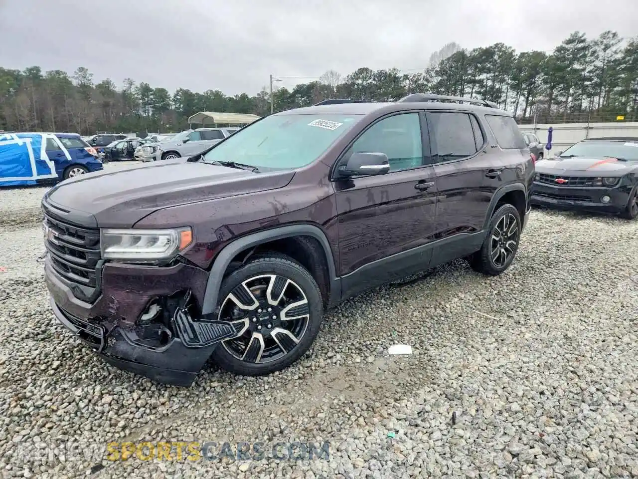 1 Photograph of a damaged car 1GKKNKLS7MZ113498 GMC ACADIA 2021
