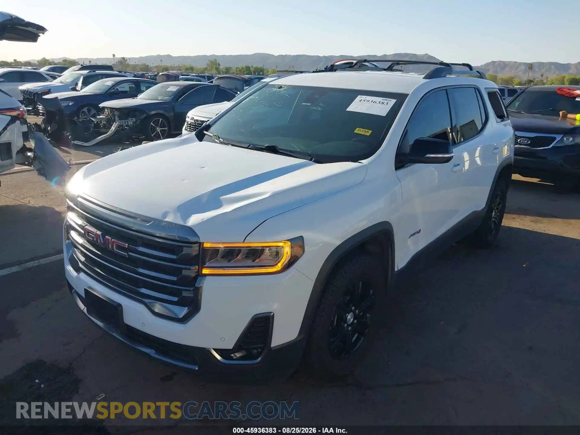 2 Photograph of a damaged car 1GKKNLLS6MZ140892 GMC ACADIA 2021