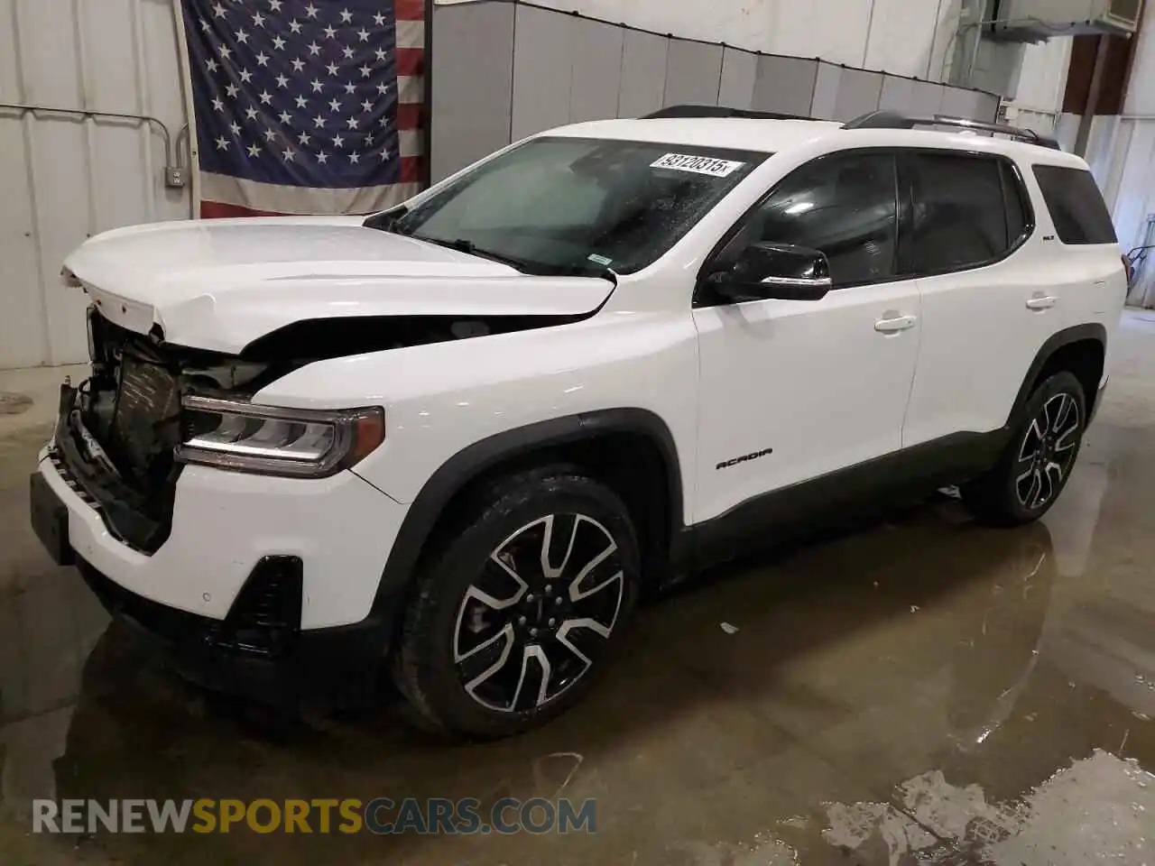 1 Photograph of a damaged car 1GKKNMLS1MZ211213 GMC ACADIA 2021