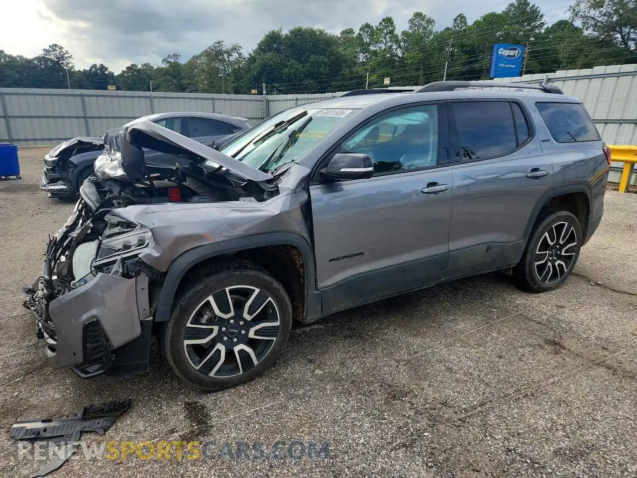 1 Photograph of a damaged car 1GKKNMLS6MZ177558 GMC ACADIA 2021
