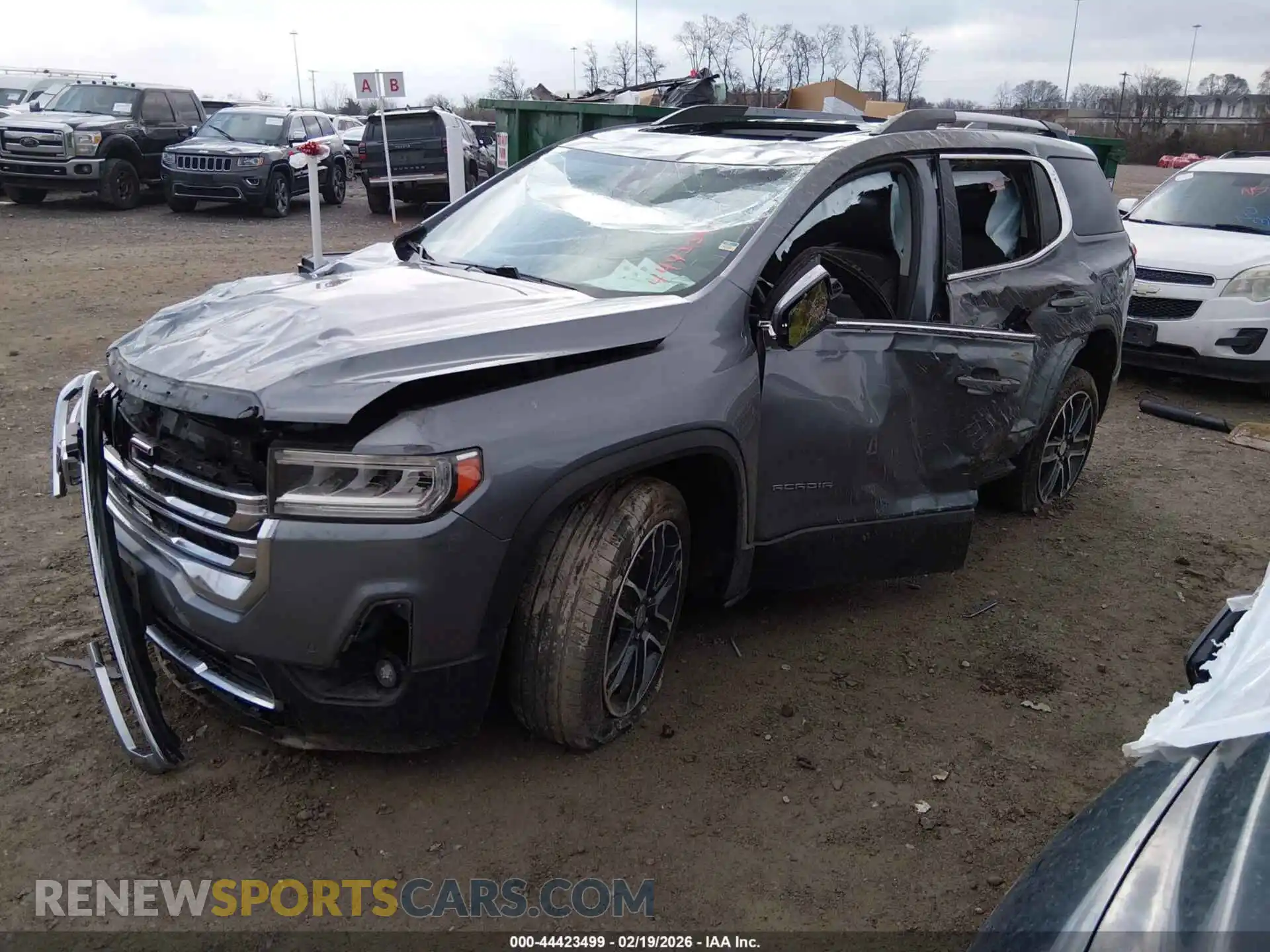2 Photograph of a damaged car 1GKKNMLS7MZ158291 GMC ACADIA 2021