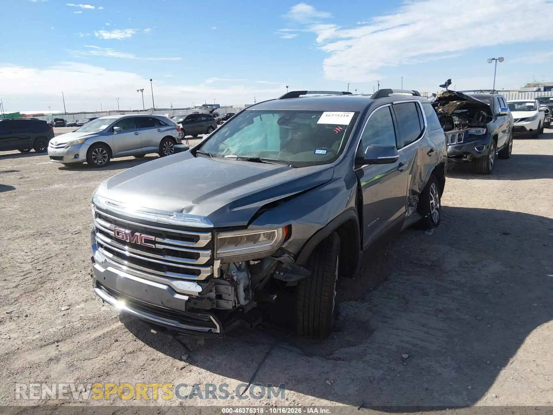2 fotografías del automóvil dañado 1GKKNMLS9MZ138463 GMC ACADIA 2021
