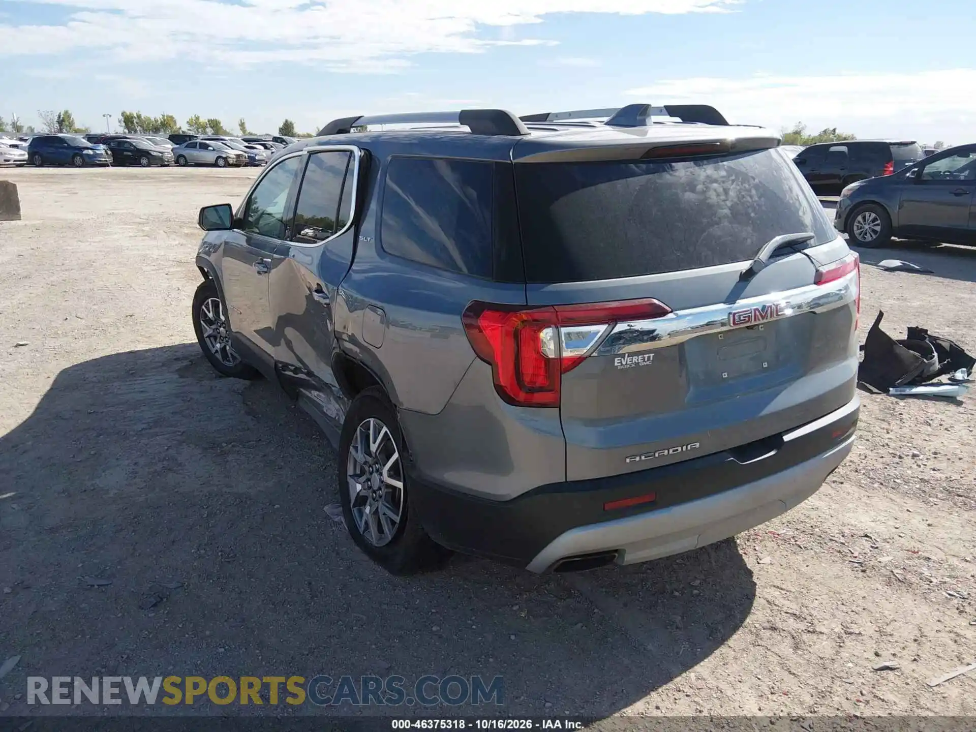 3 fotografías del automóvil dañado 1GKKNMLS9MZ138463 GMC ACADIA 2021