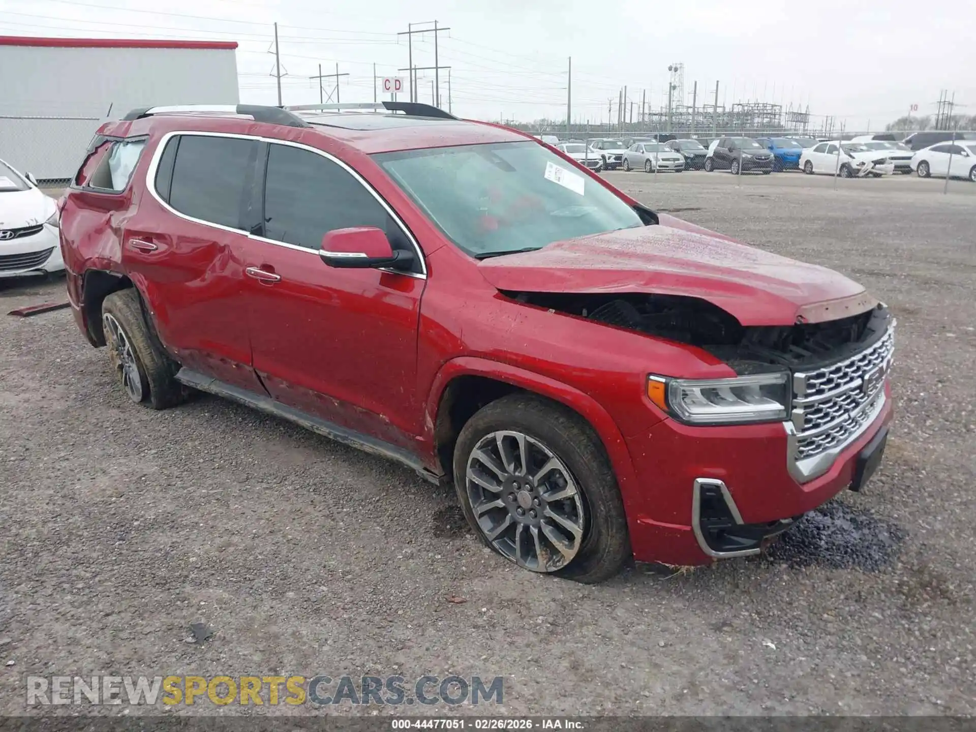 1 Photograph of a damaged car 1GKKNPLS8MZ224493 GMC ACADIA 2021