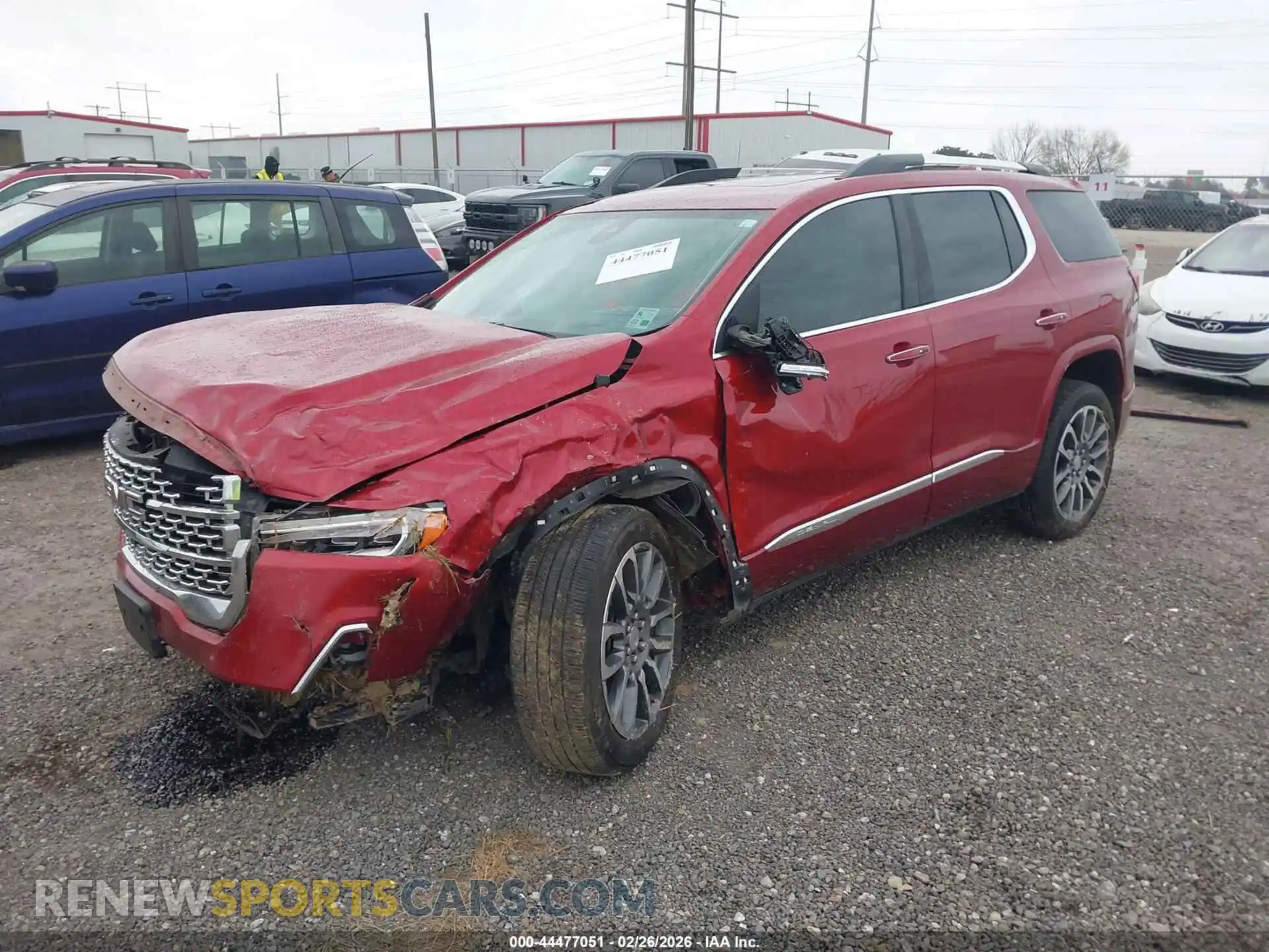 2 Photograph of a damaged car 1GKKNPLS8MZ224493 GMC ACADIA 2021