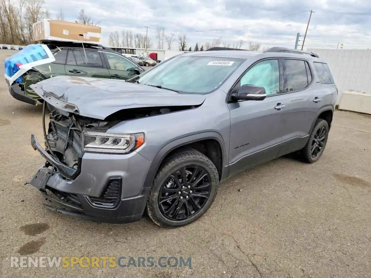 1 Photograph of a damaged car 1GKKNRLS0MZ214519 GMC ACADIA 2021