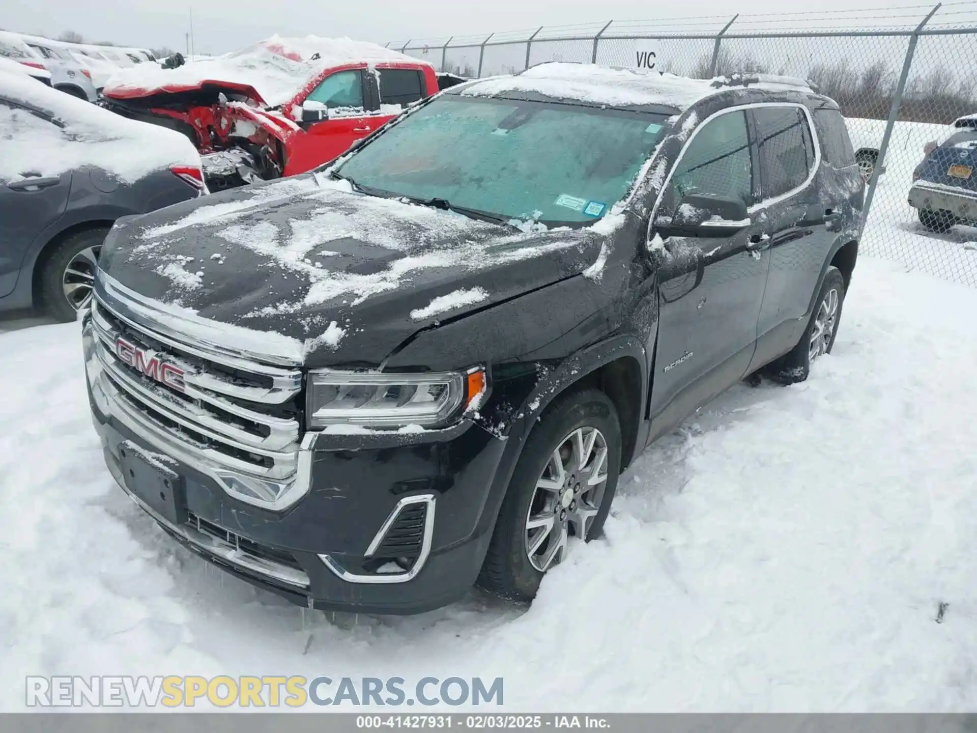 2 Photograph of a damaged car 1GKKNULS3MZ134411 GMC ACADIA 2021