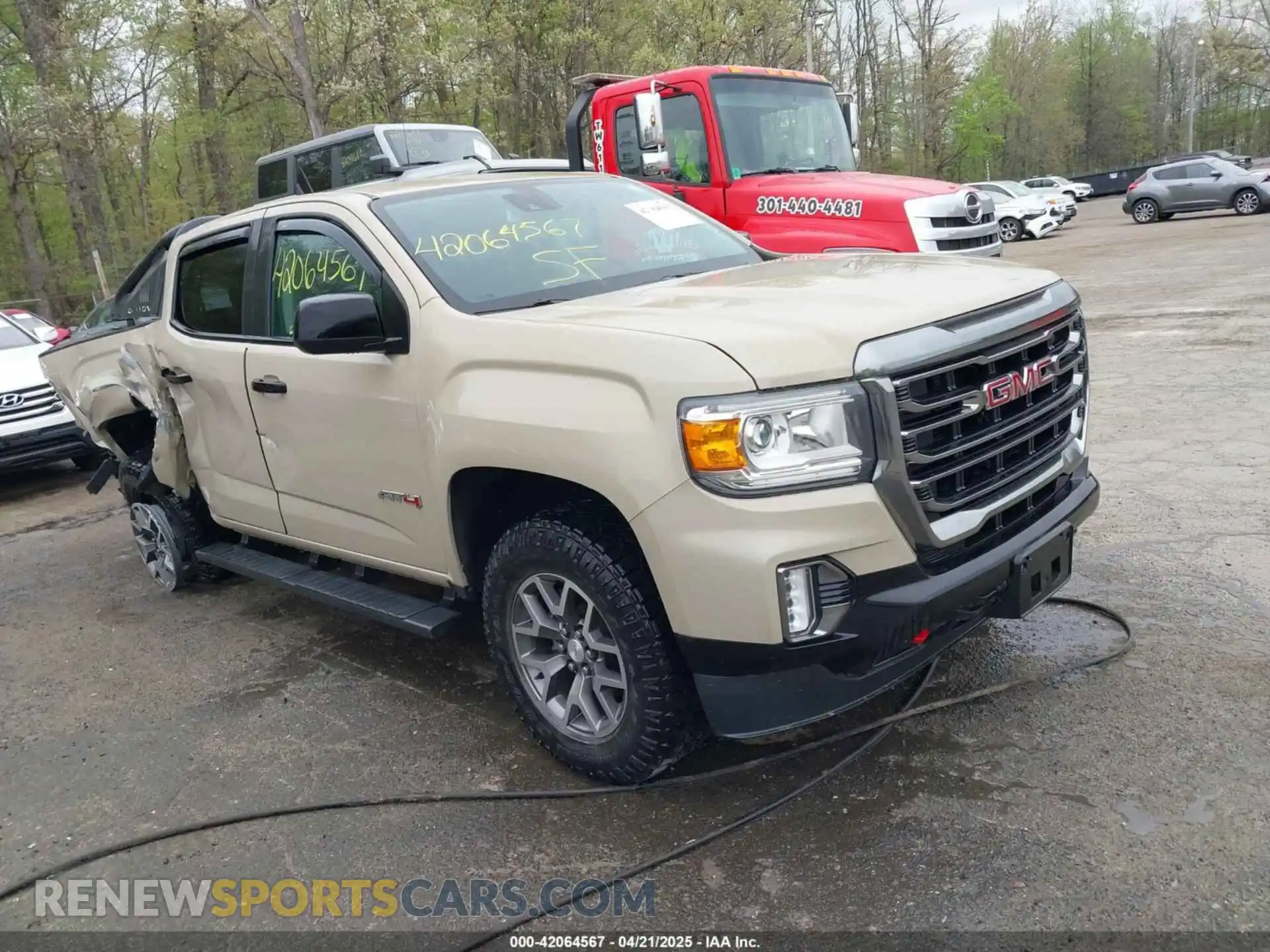 1 Photograph of a damaged car 1GTG6FEN2M1223810 GMC CANYON 2021