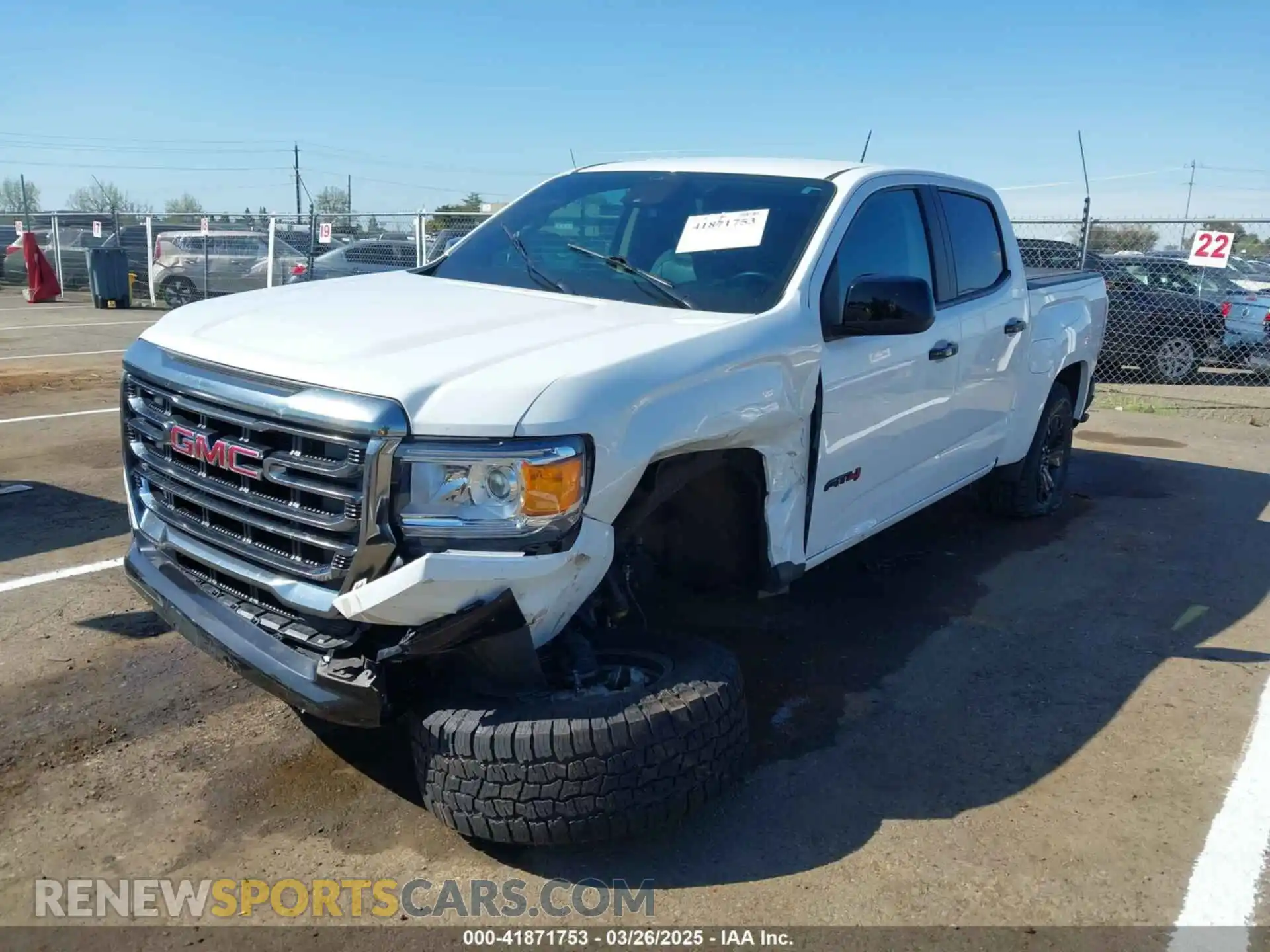 2 Фотография поврежденного автомобиля 1GTG6FEN8M1217042 GMC CANYON 2021