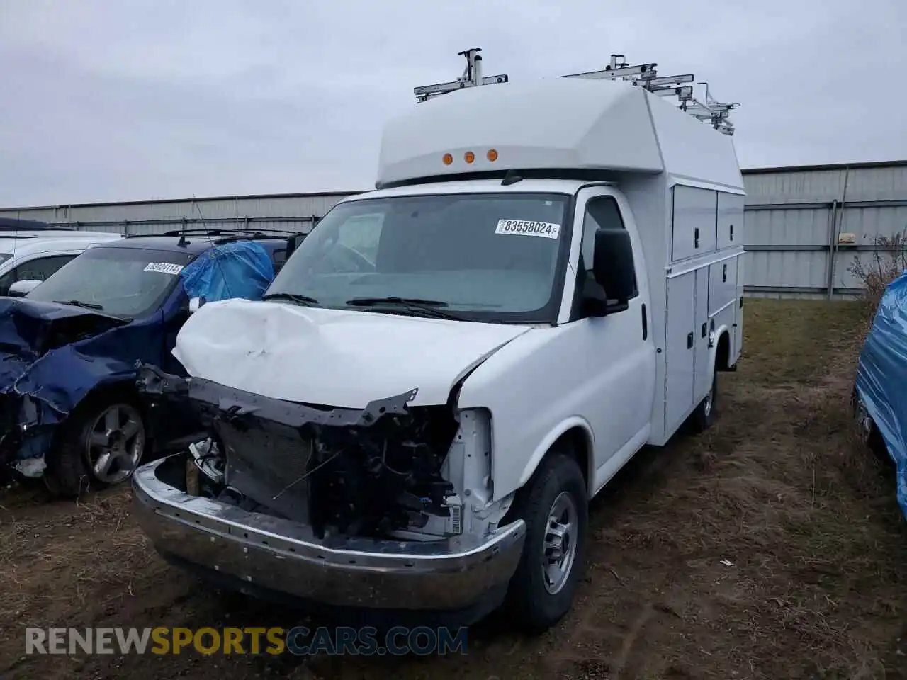 2 Photograph of a damaged car 1GD07RF71P1194316 GMC SAVANA 2023