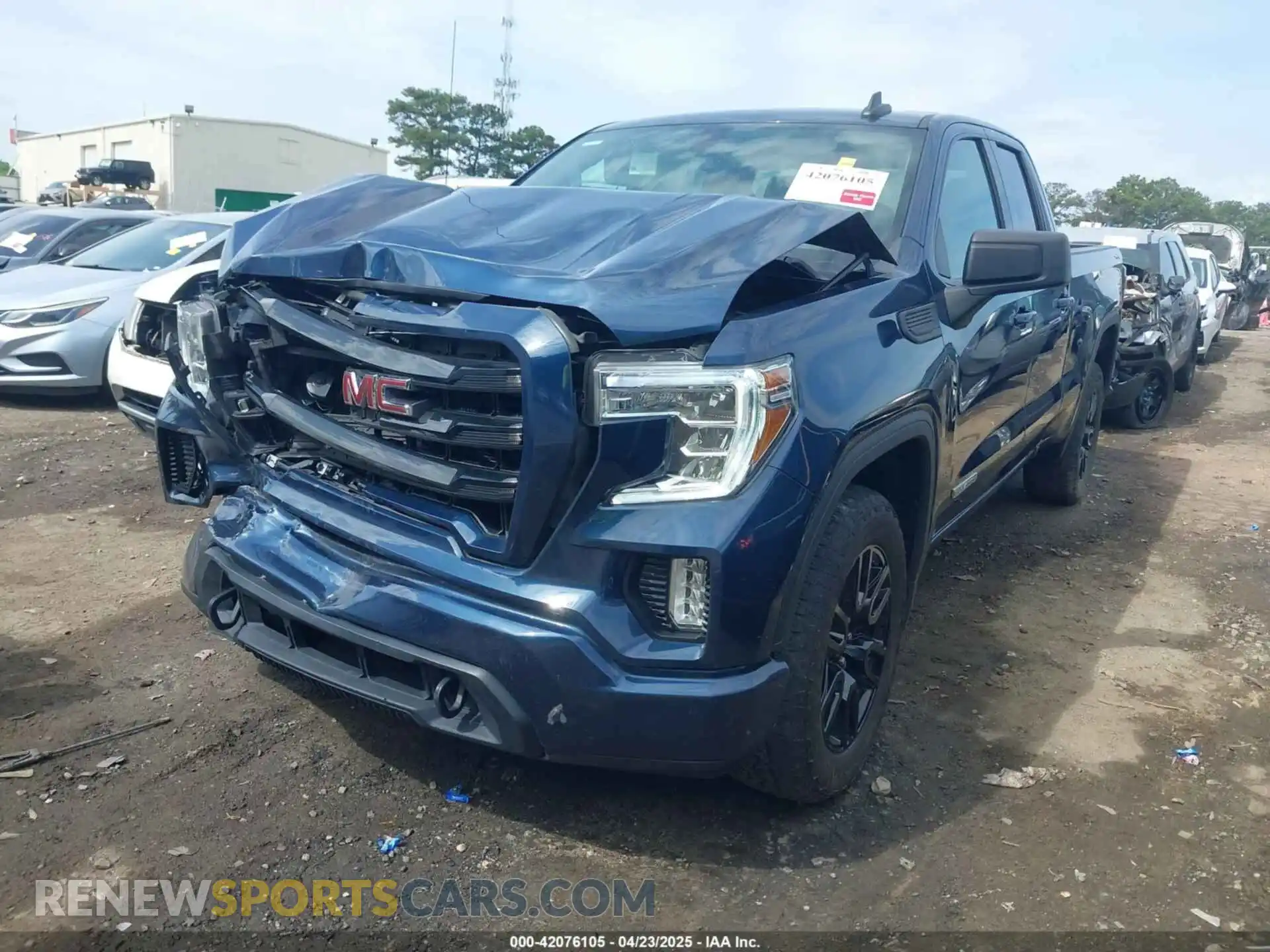 2 fotografías del automóvil dañado 1GTR9CEK7MZ166607 GMC SIERRA 1500 2021