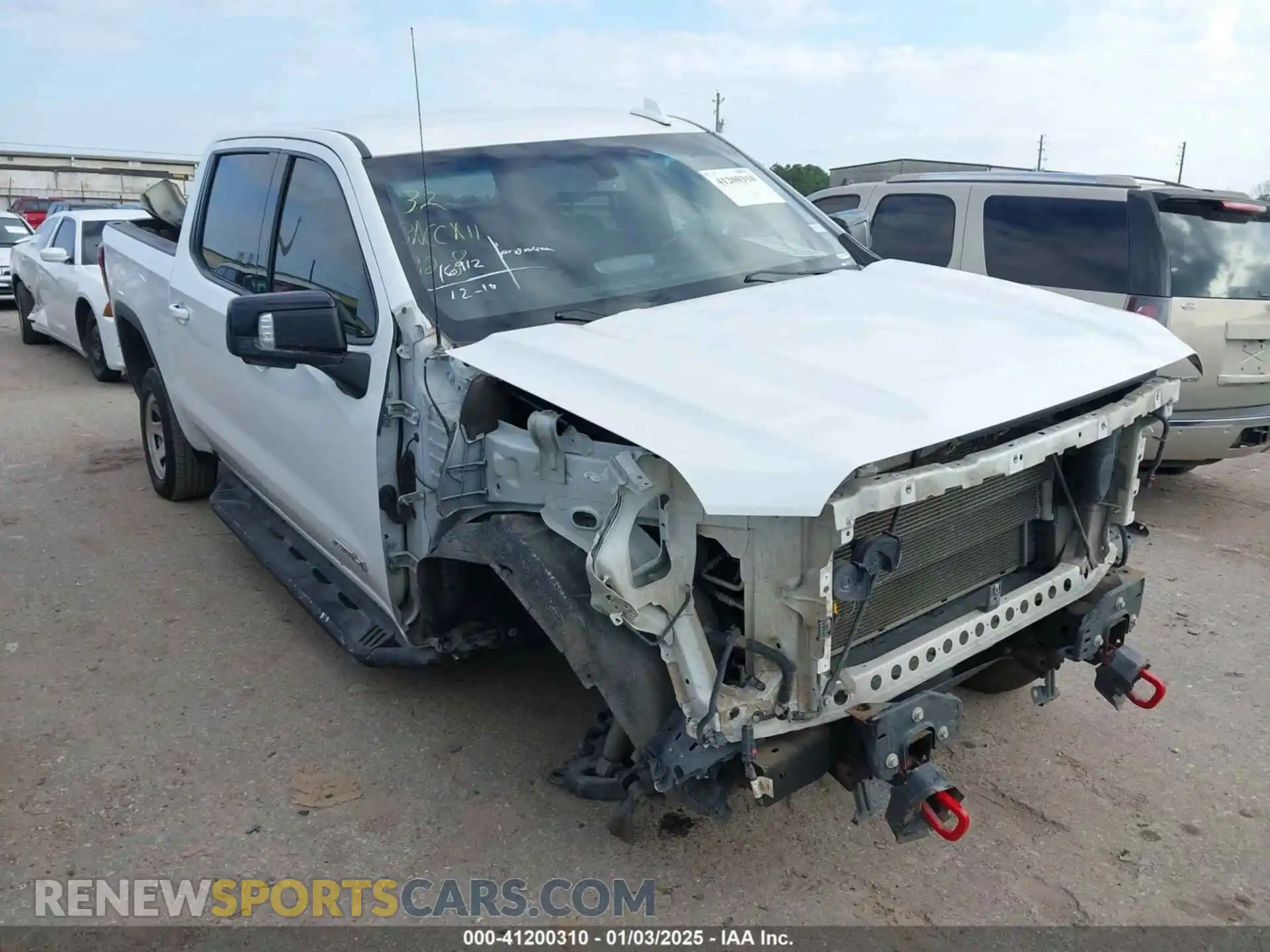 1 Photograph of a damaged car 3GTP9EED6MG421784 GMC SIERRA 1500 2021