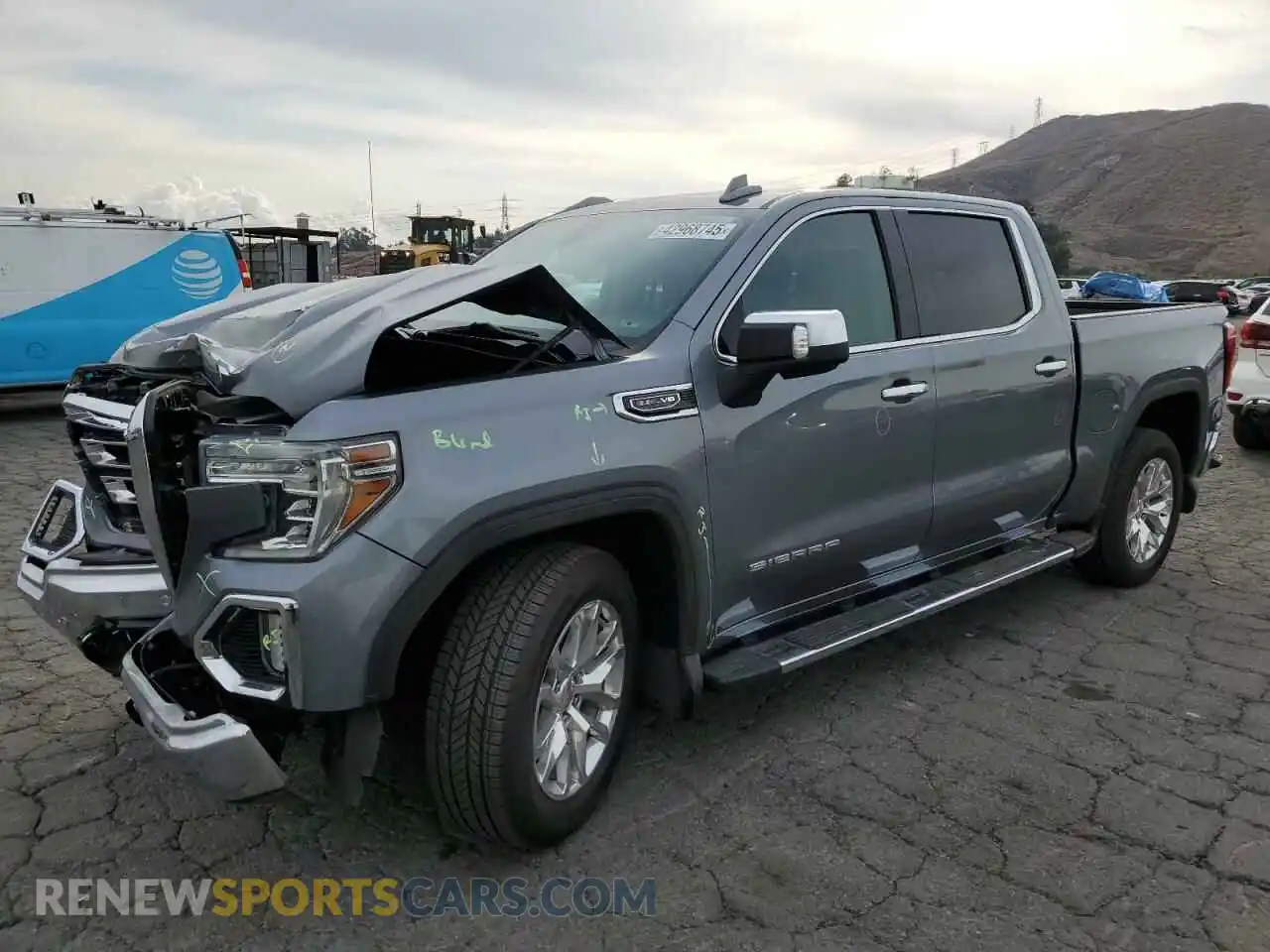 1 Photograph of a damaged car 1GTU8DED2KZ214340 GMC SIERRA 2019