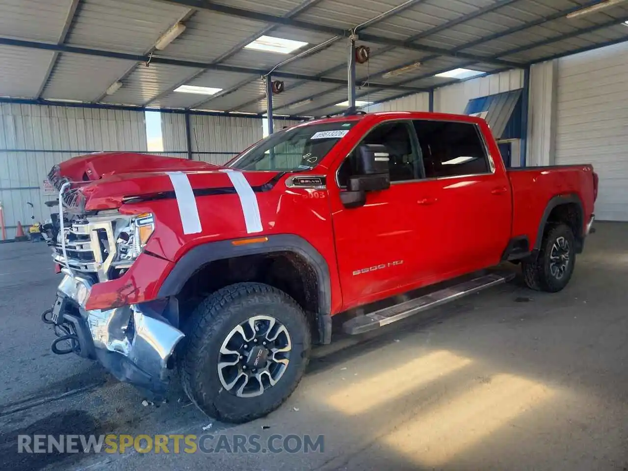 1 Photograph of a damaged car 1GT49ME79MF210216 GMC SIERRA 2021