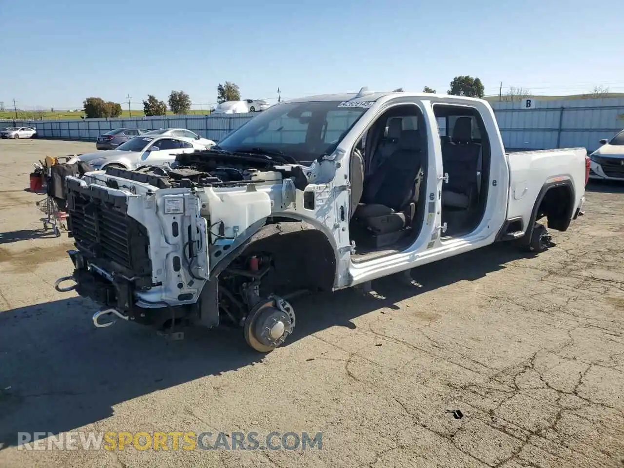 1 Photograph of a damaged car 1GT49REY4MF100597 GMC SIERRA 2021