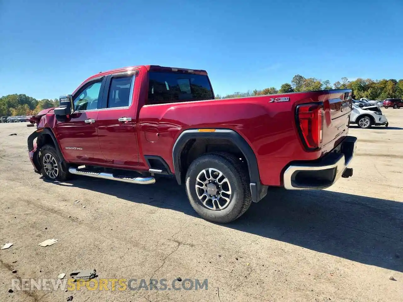 2 fotografías del automóvil dañado 1GT59NE73MF184030 GMC SIERRA 2021