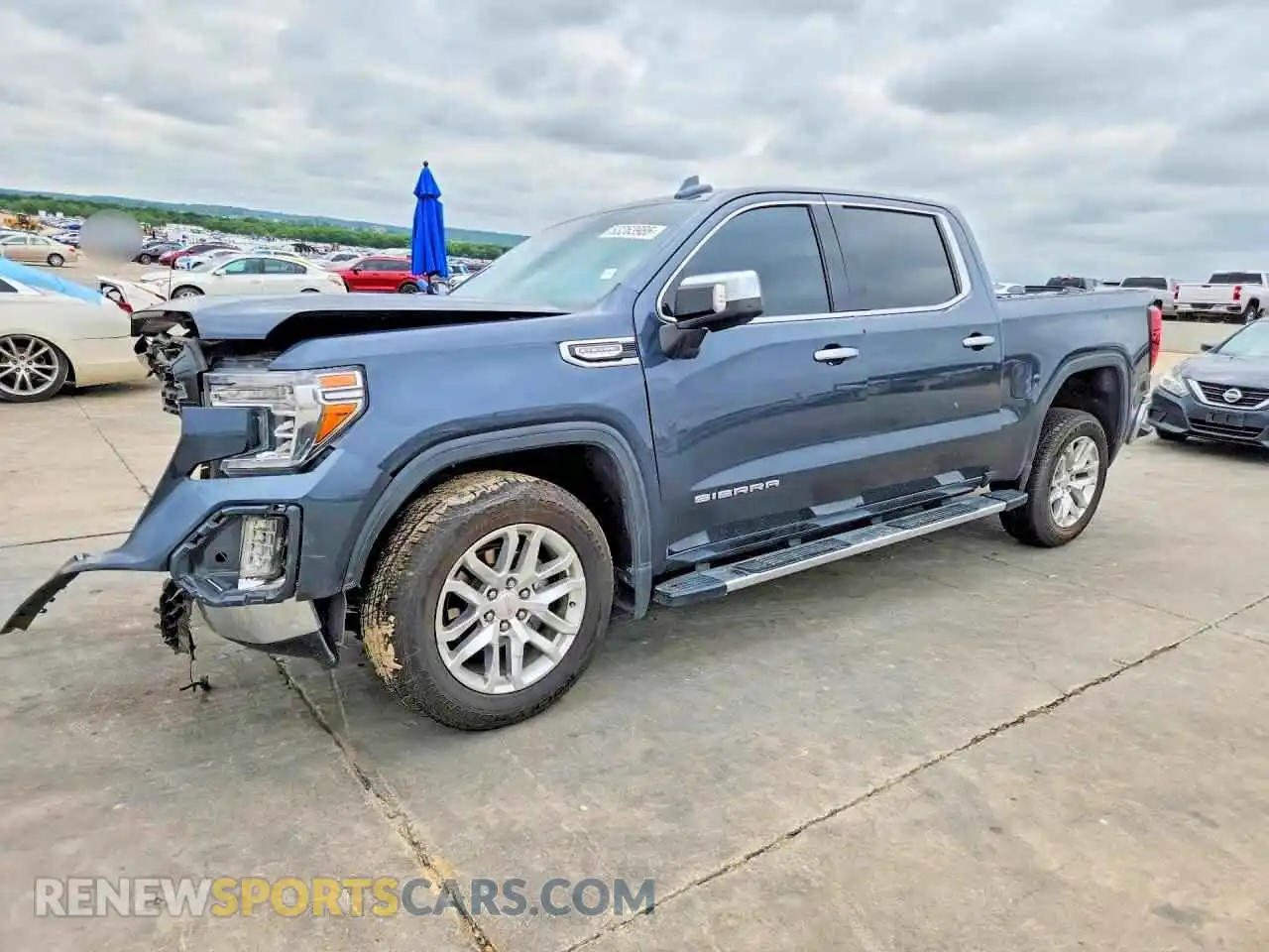 1 Photograph of a damaged car 1GTP8DED2MZ178147 GMC SIERRA 2021