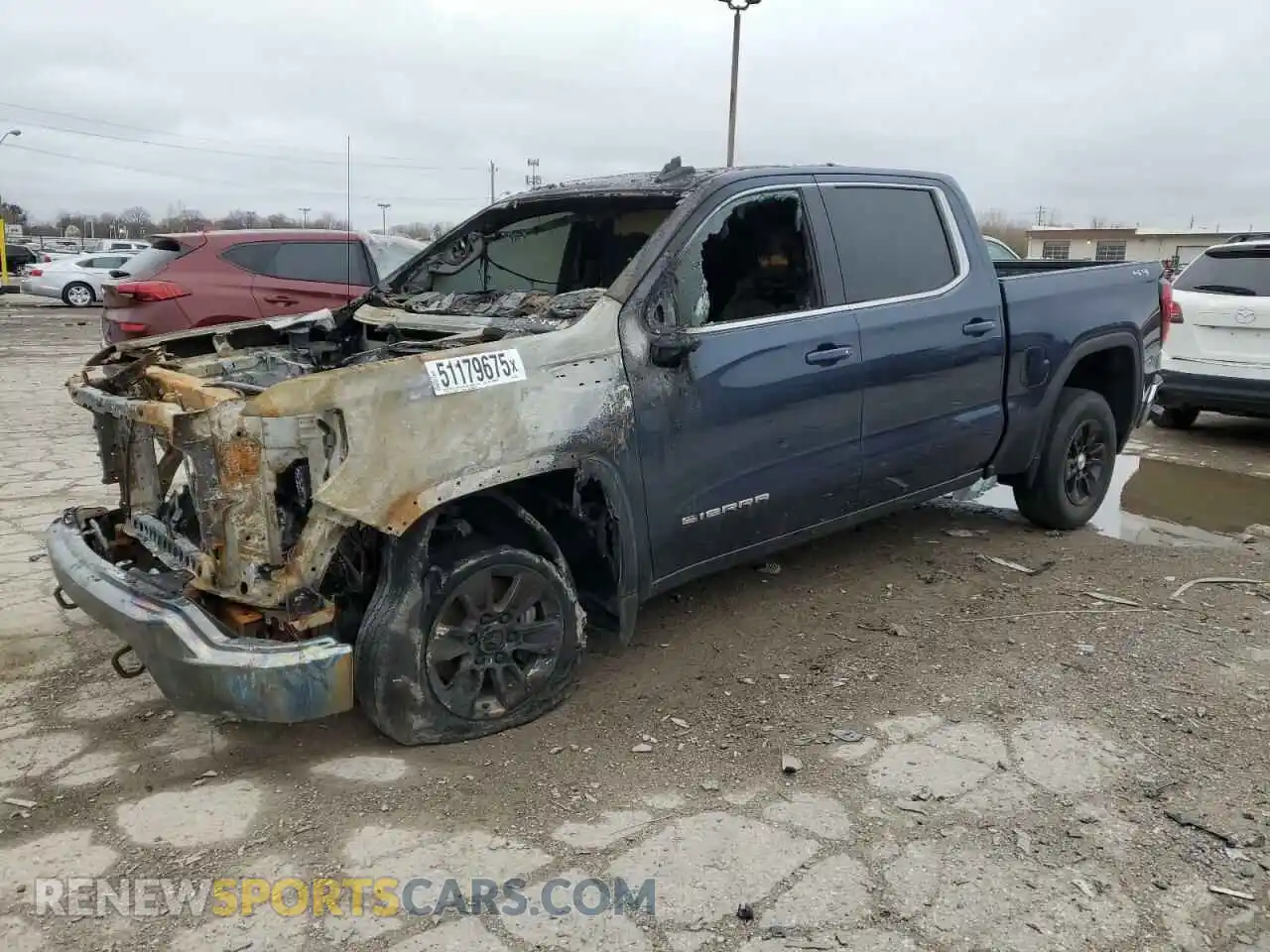 1 Photograph of a damaged car 1GTP9BEK1MZ233865 GMC SIERRA 2021