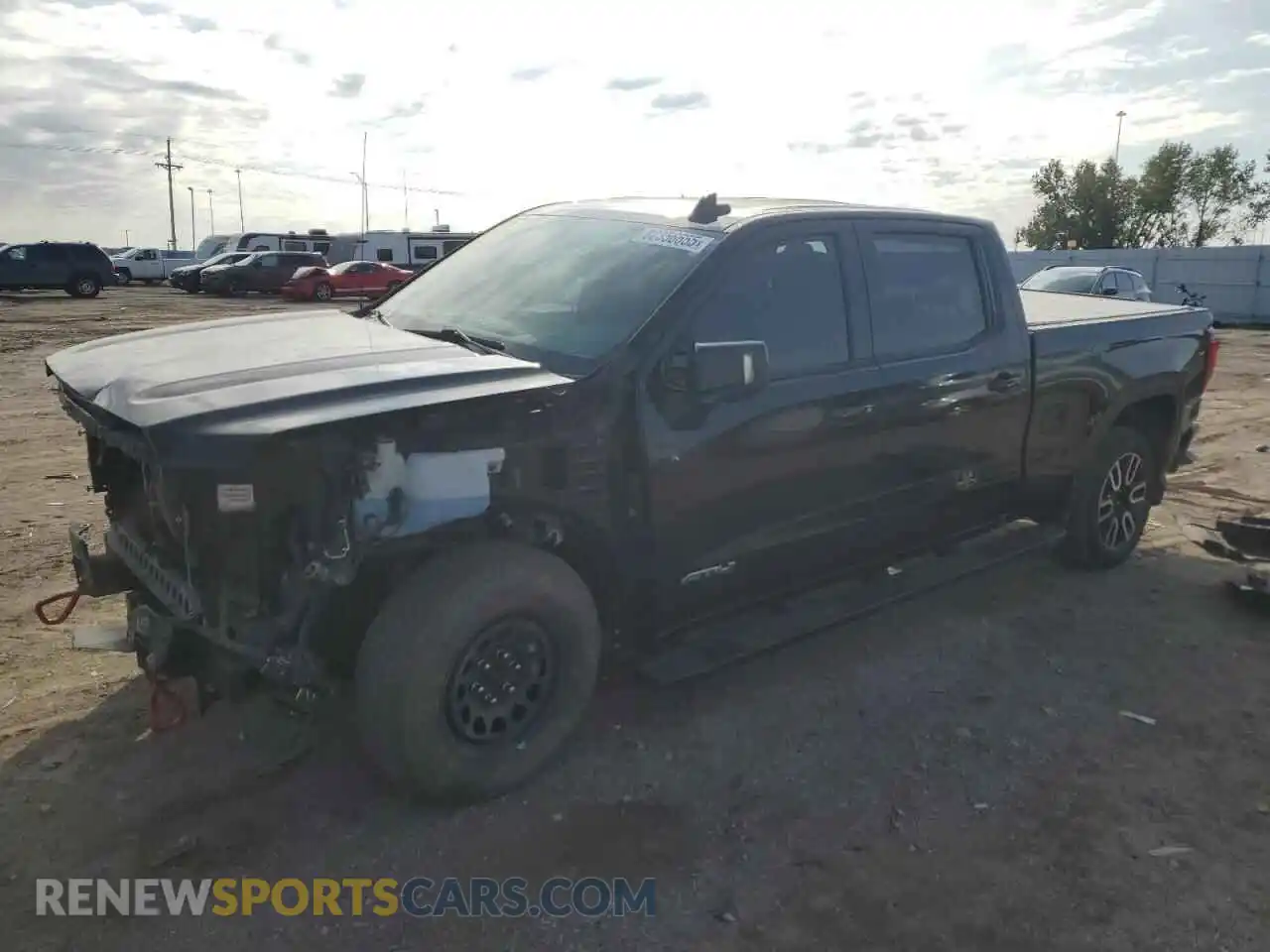 1 Photograph of a damaged car 1GTP9EEL2MZ423877 GMC SIERRA 2021