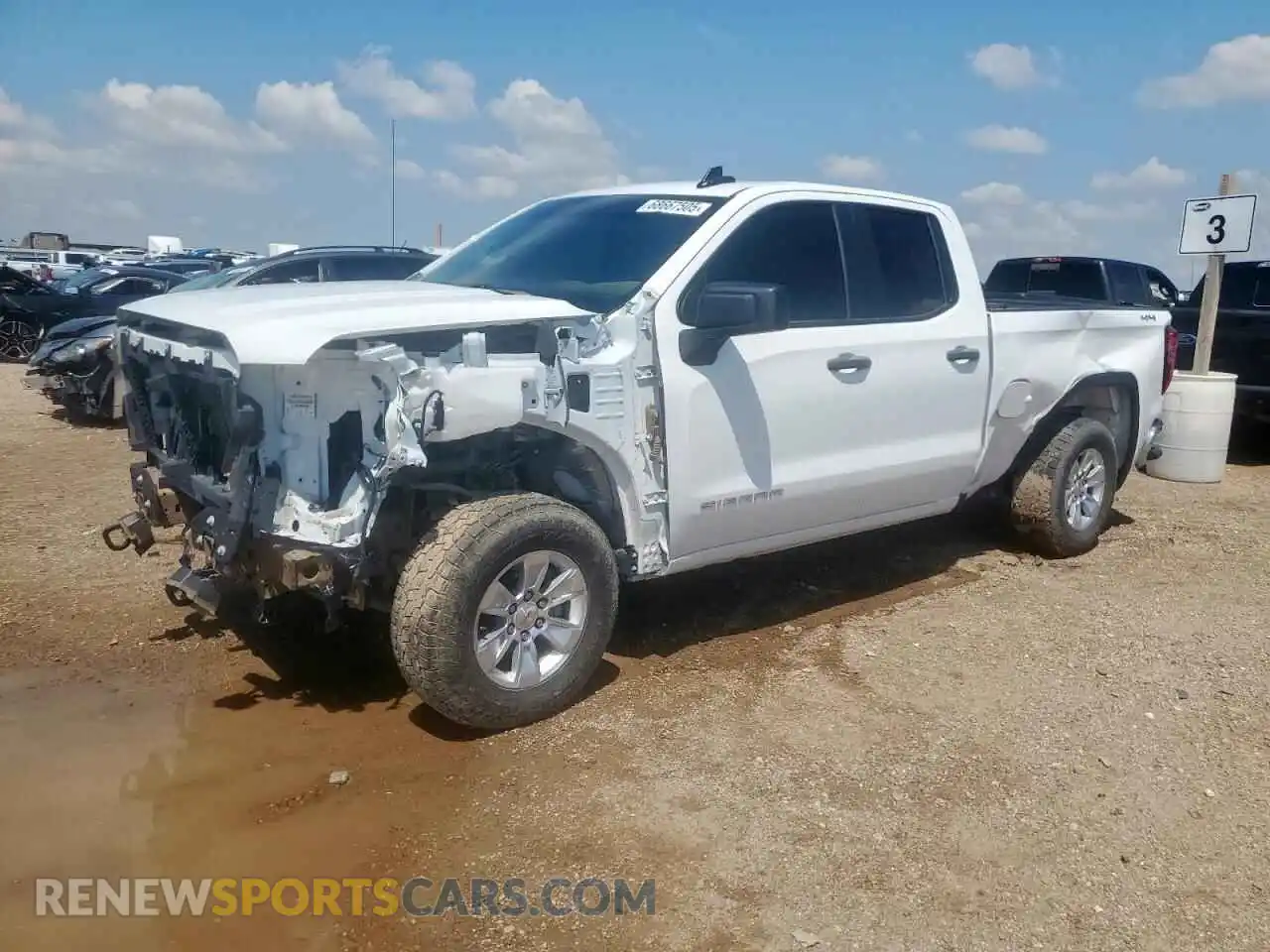 1 Photograph of a damaged car 1GTR9AEF3MZ367928 GMC SIERRA 2021
