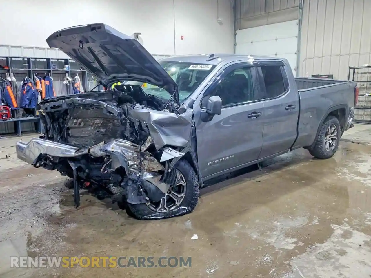 1 Photograph of a damaged car 1GTR9AEF4MZ148945 GMC SIERRA 2021