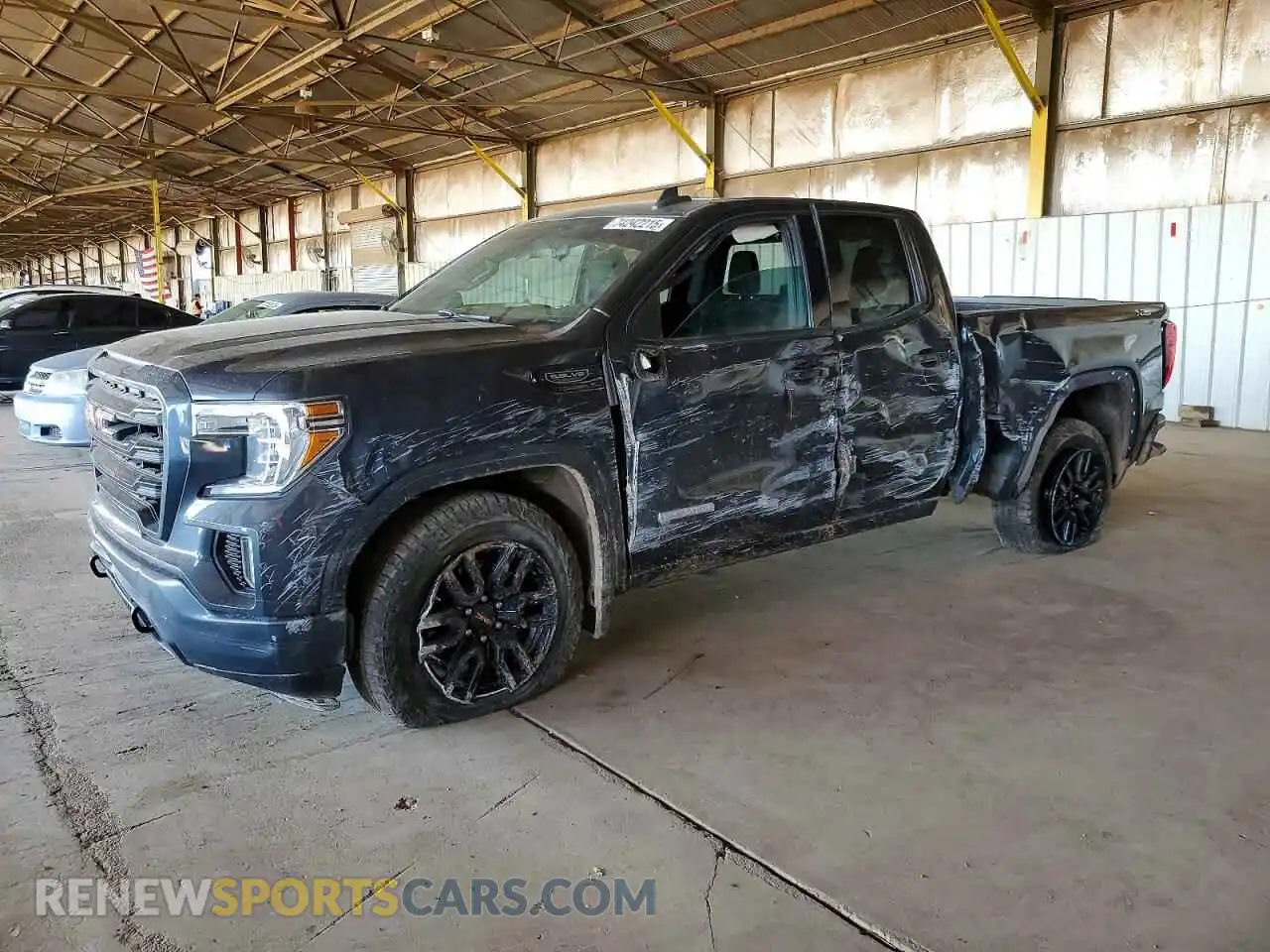 1 Photograph of a damaged car 1GTR9CED9MZ450256 GMC SIERRA 2021