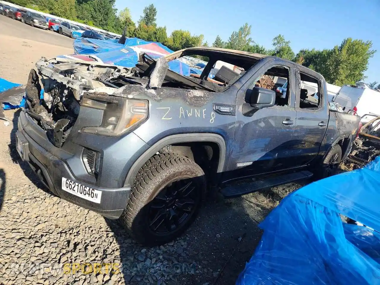 1 Photograph of a damaged car 1GTU9CET0MZ434593 GMC SIERRA 2021