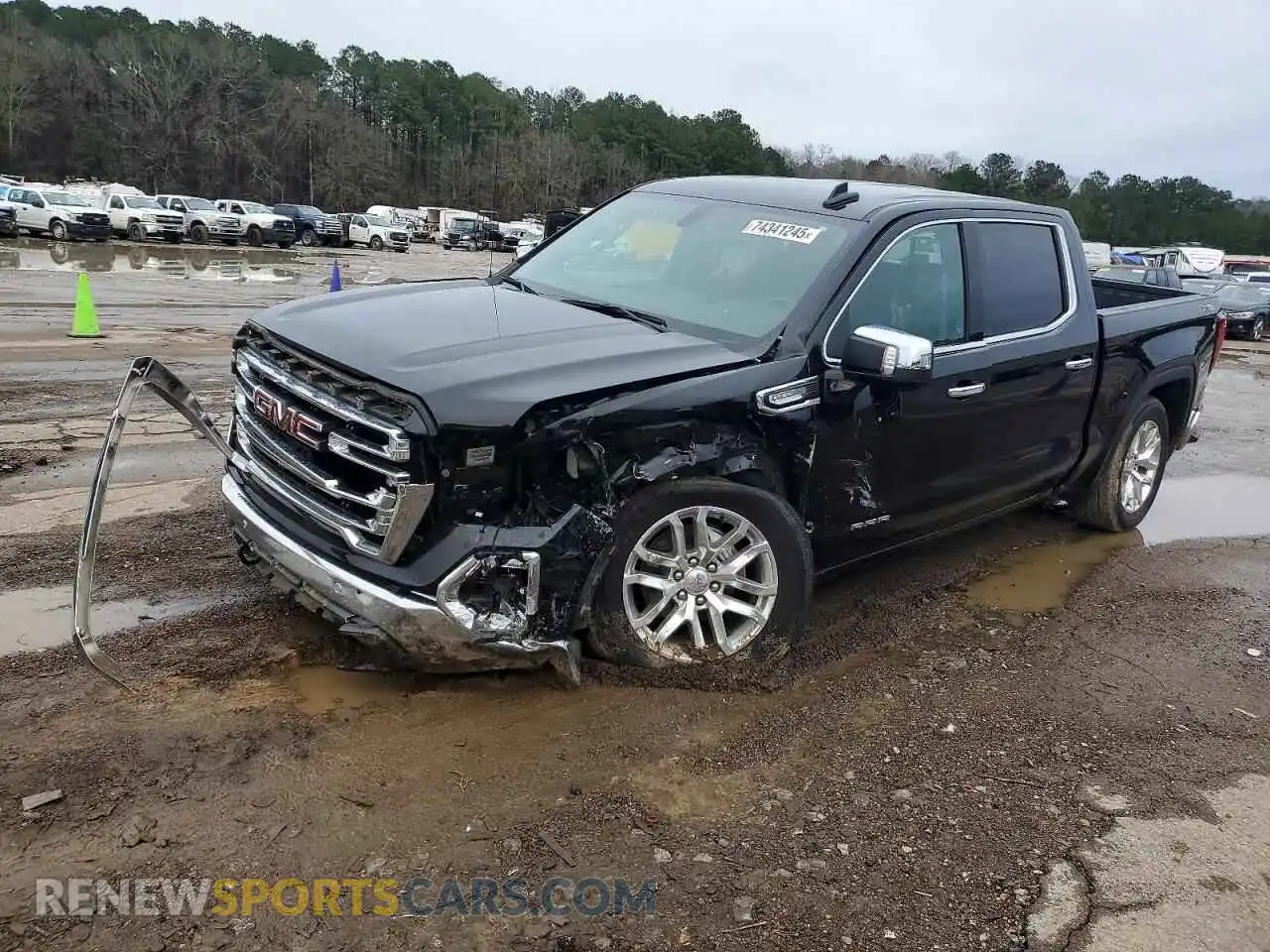1 Photograph of a damaged car 1GTU9DED6MZ138427 GMC SIERRA 2021