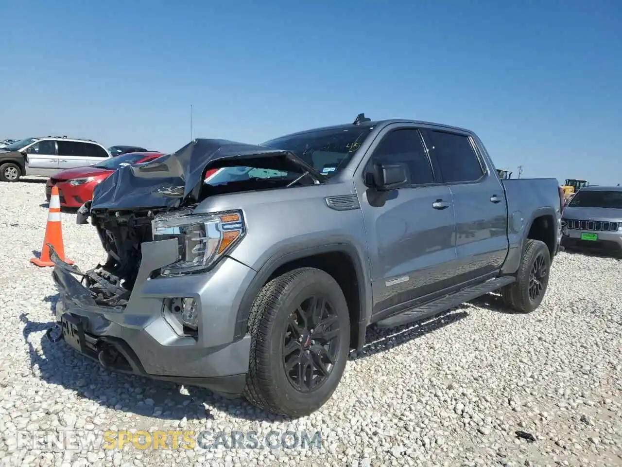 1 Photograph of a damaged car 3GTP8CEK2MG232233 GMC SIERRA 2021