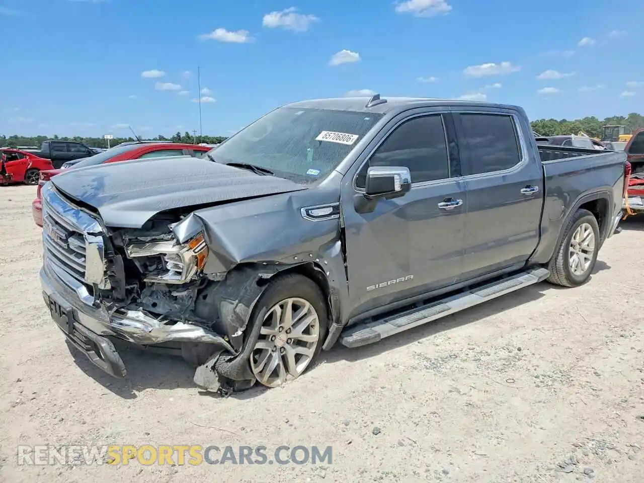 1 Photograph of a damaged car 3GTP8DEDXMG415032 GMC SIERRA 2021