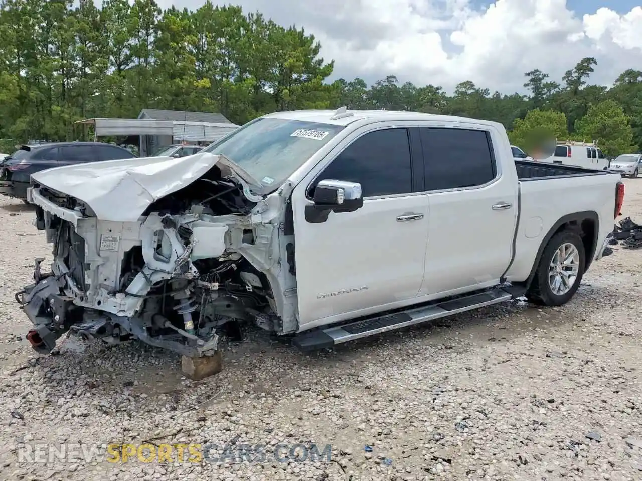 1 Photograph of a damaged car 3GTP8DET4MG117003 GMC SIERRA 2021