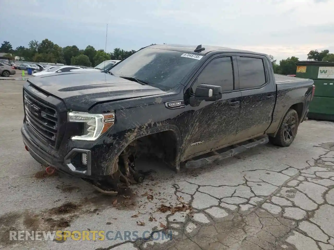 1 Photograph of a damaged car 3GTP9EED0MG400235 GMC SIERRA 2021
