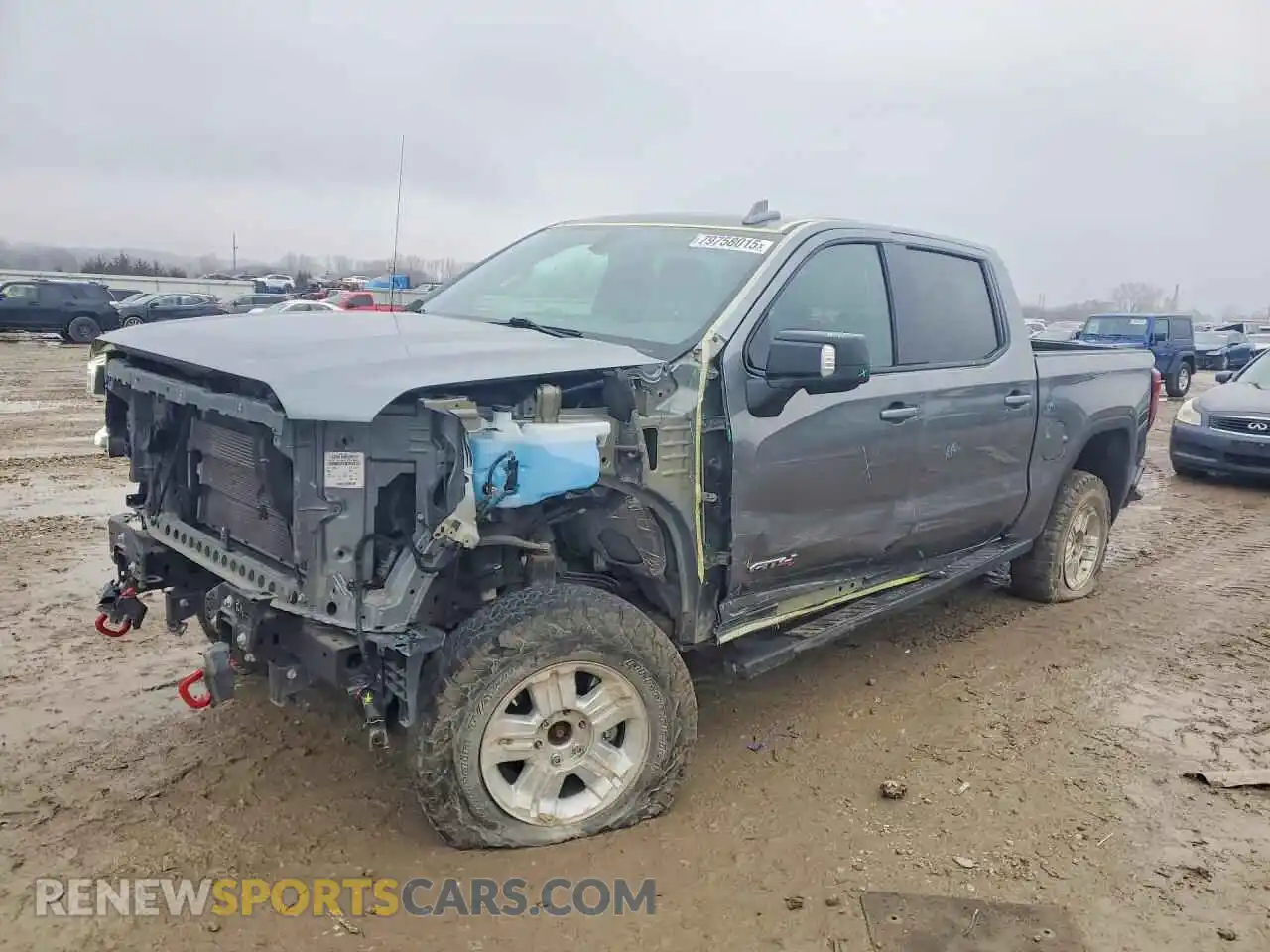 1 Photograph of a damaged car 3GTP9EEL9MG418420 GMC SIERRA 2021