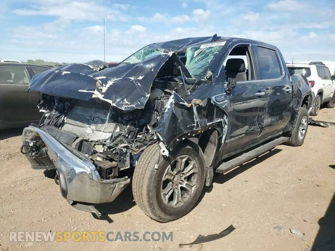 1 Photograph of a damaged car 3GTU9DED8MG435117 GMC SIERRA 2021
