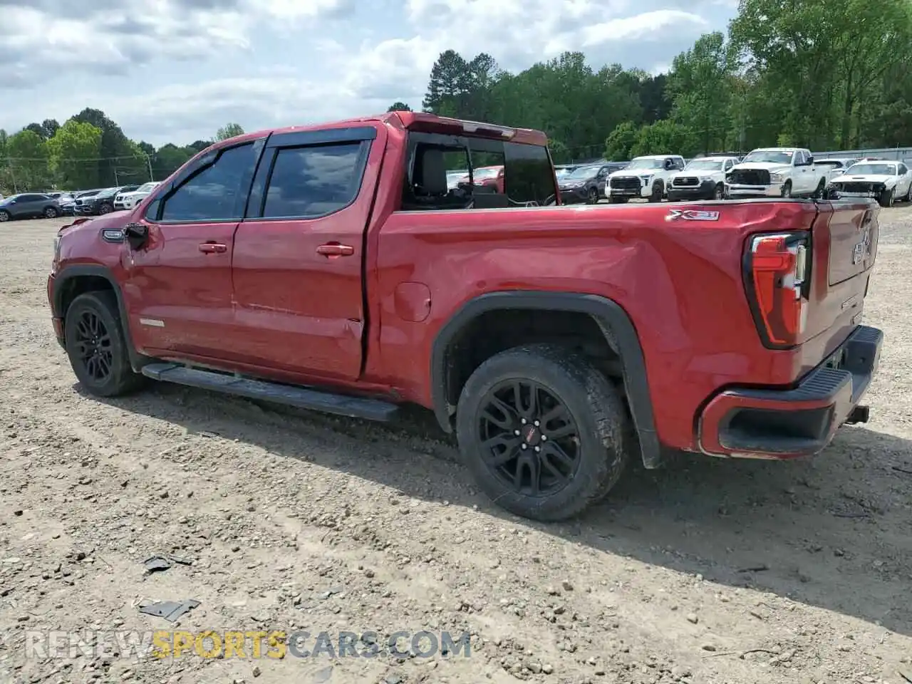 2 fotografías del automóvil dañado 3GTUUCED8NG610251 GMC SIERRA 2022