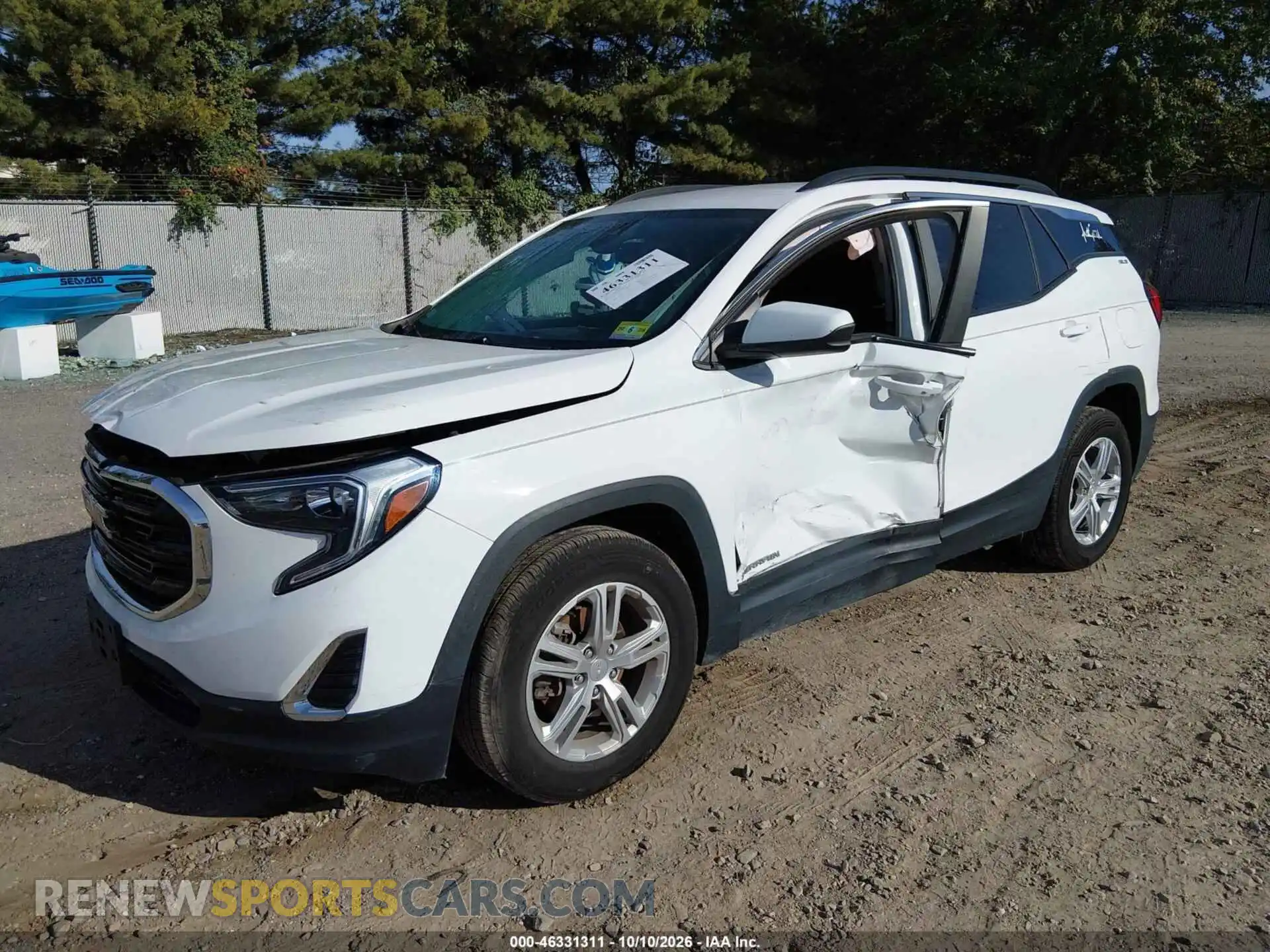 2 fotografías del automóvil dañado 3GKALMEV6ML383902 GMC TERRAIN 2021