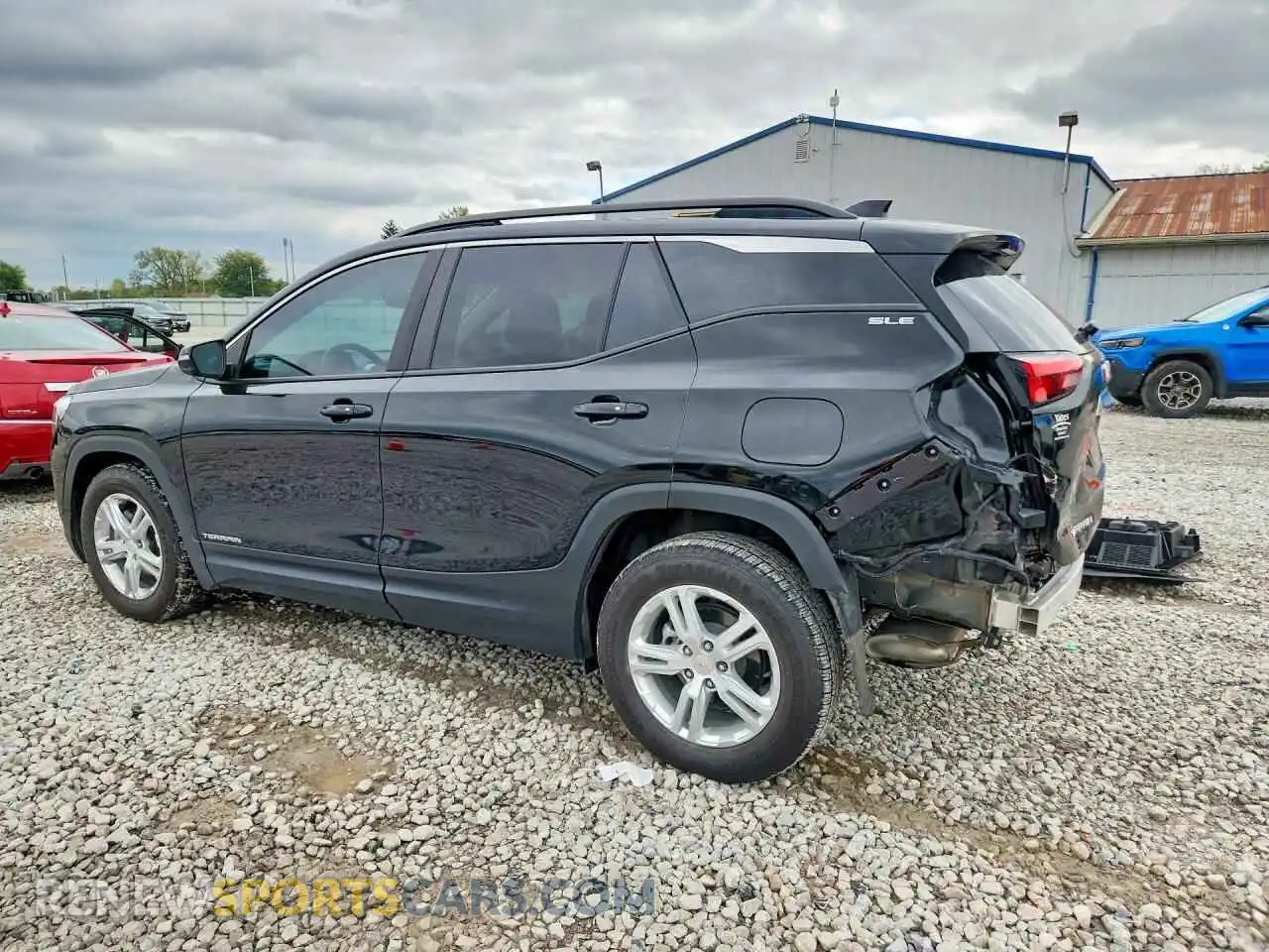 2 fotografías del automóvil dañado 3GKALMEV8ML385747 GMC TERRAIN 2021