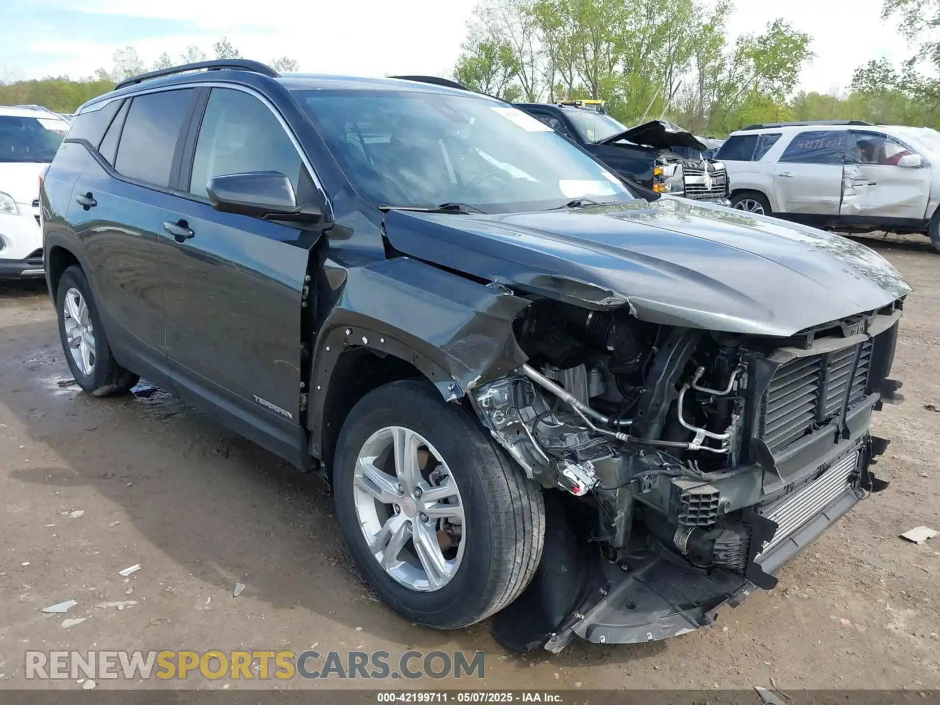 1 Photograph of a damaged car 3GKALMEVXML385622 GMC TERRAIN 2021