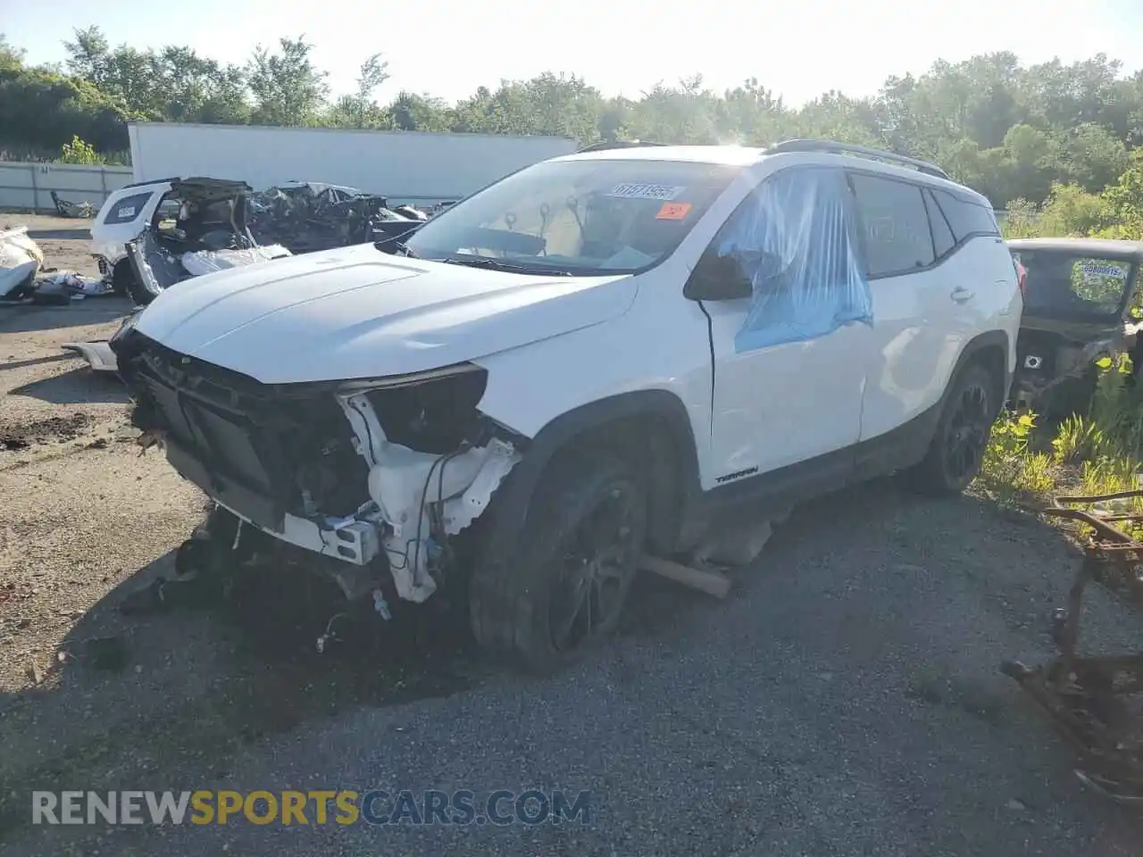 1 Photograph of a damaged car 3GKALTEVXML373948 GMC TERRAIN 2021