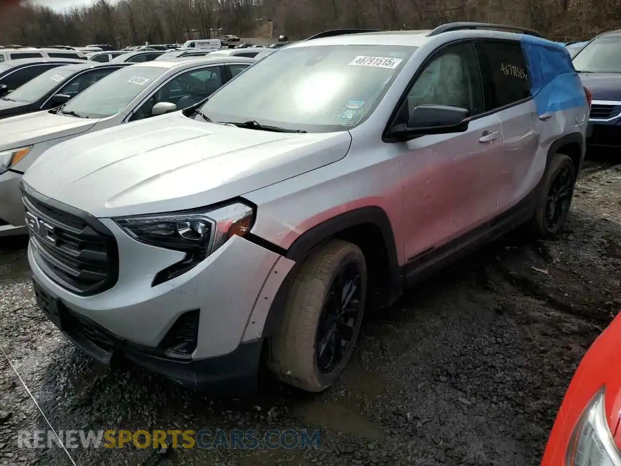 1 Photograph of a damaged car 3GKALVEVXML356823 GMC TERRAIN 2021