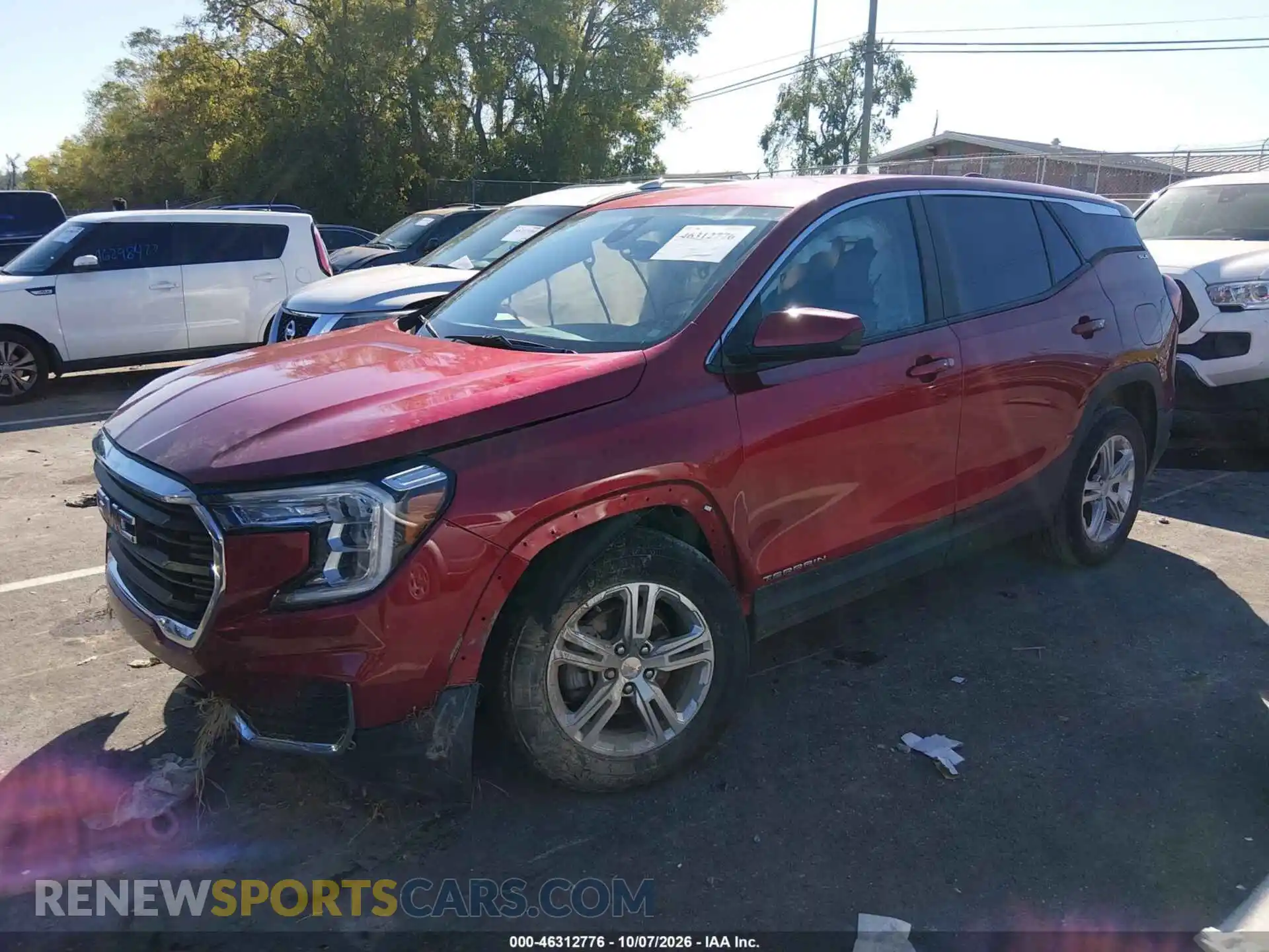 2 Photograph of a damaged car 3GKALMEV1NL124736 GMC TERRAIN 2022