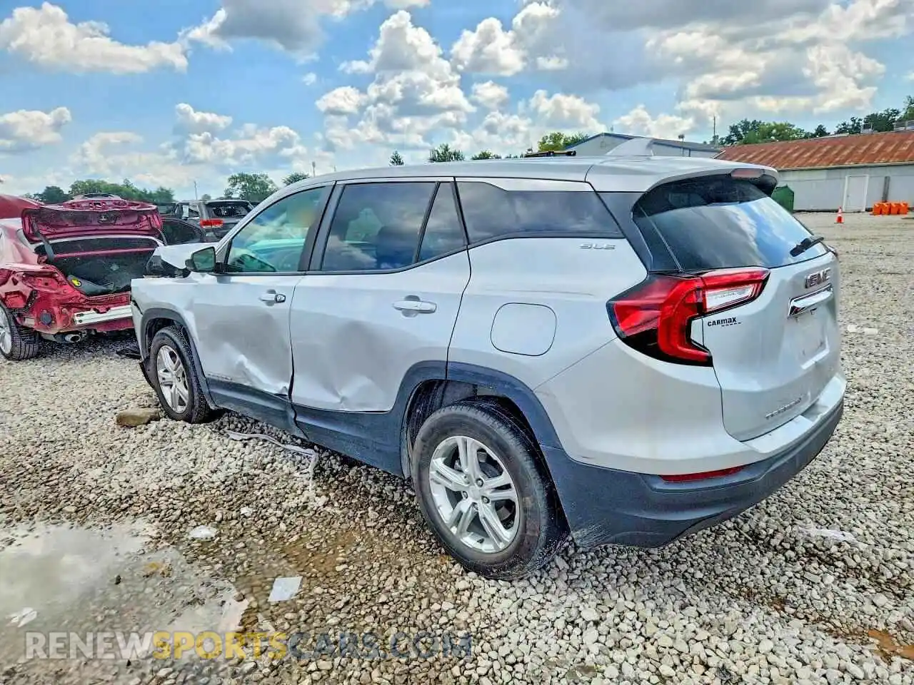 2 fotografías del automóvil dañado 3GKALMEV2NL171466 GMC TERRAIN 2022