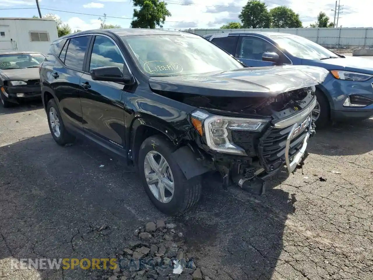 1 Photograph of a damaged car 3GKALMEV4NL143734 GMC TERRAIN 2022