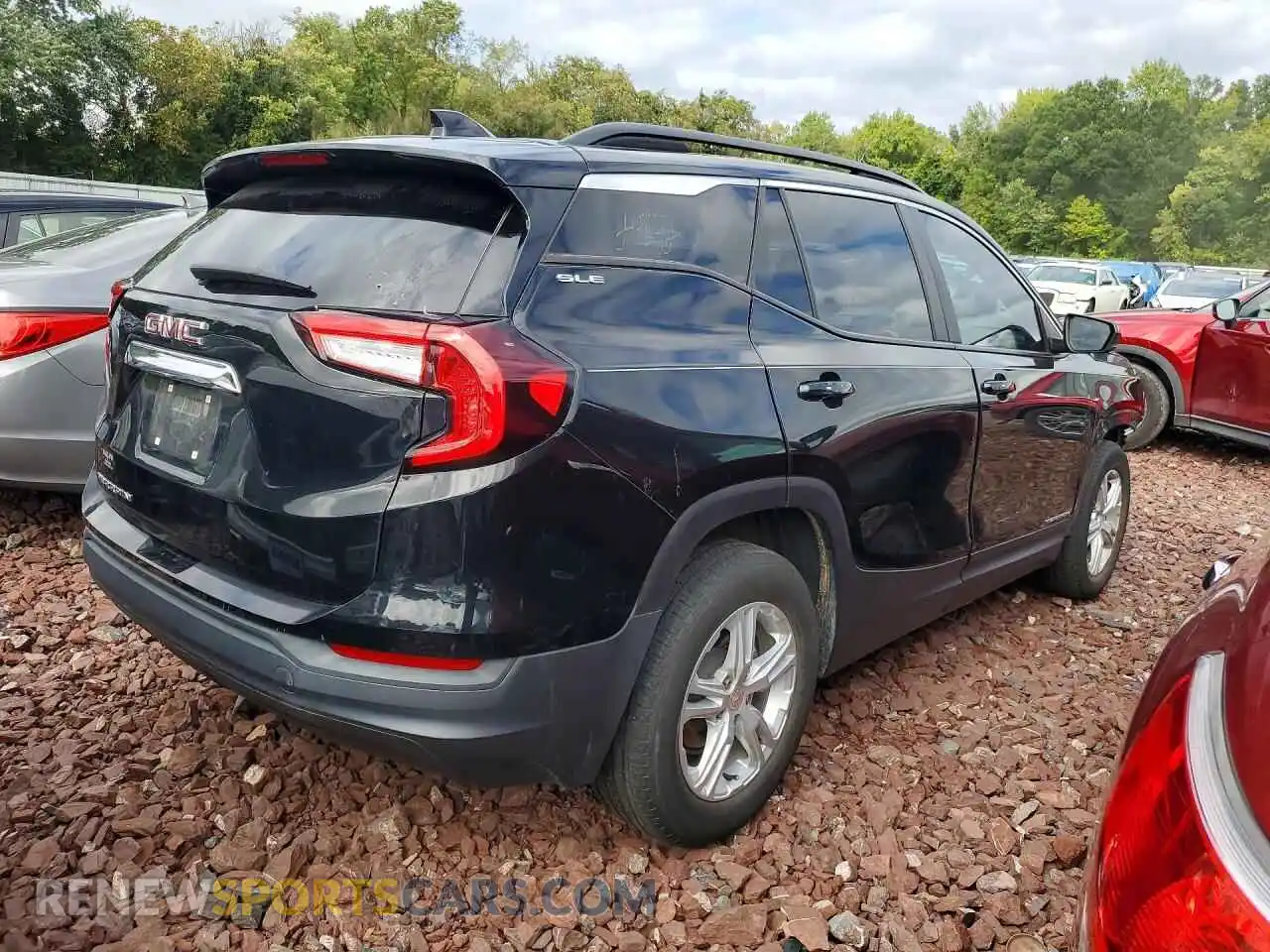 3 Photograph of a damaged car 3GKALMEV8NL203904 GMC TERRAIN 2022