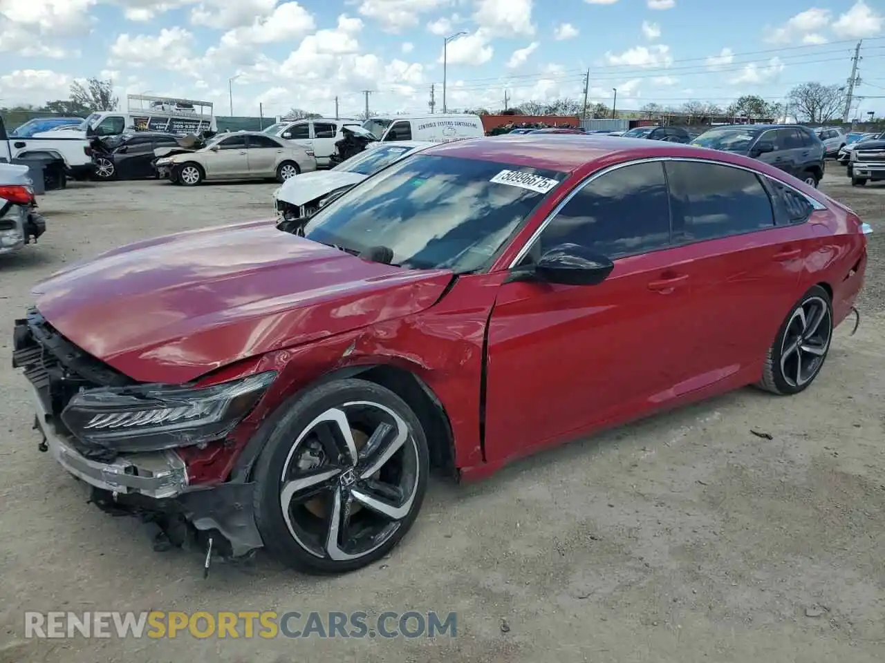 1 Photograph of a damaged car 1HGCV1F30MA054549 HONDA ACCORD 2021
