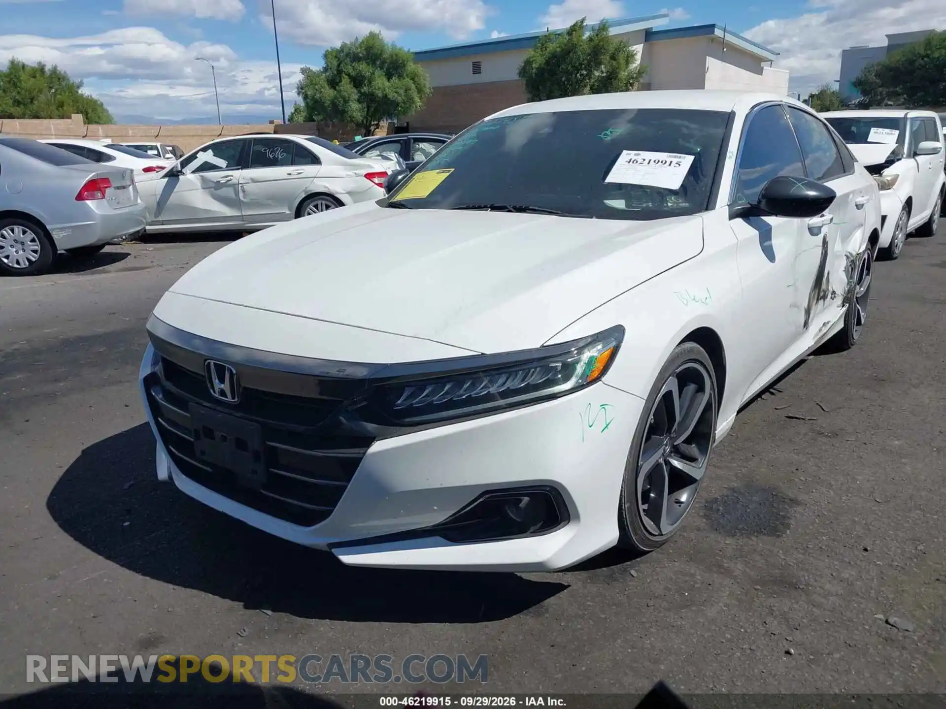 2 fotografías del automóvil dañado 1HGCV1F37MA015909 HONDA ACCORD 2021