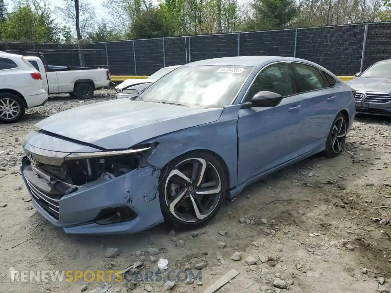 1 Photograph of a damaged car 1HGCV1F38MA036669 HONDA ACCORD 2021